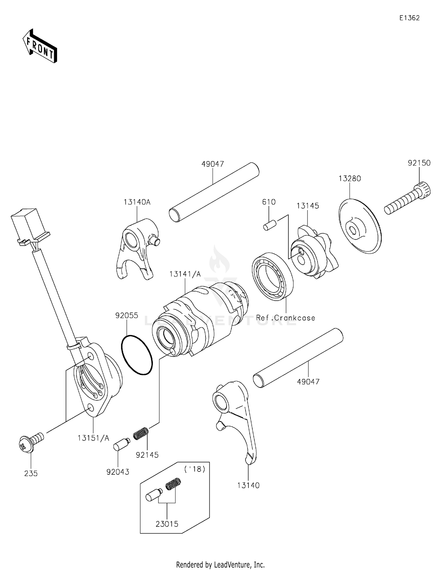 Gear Change Drum/Shift Fork(s)