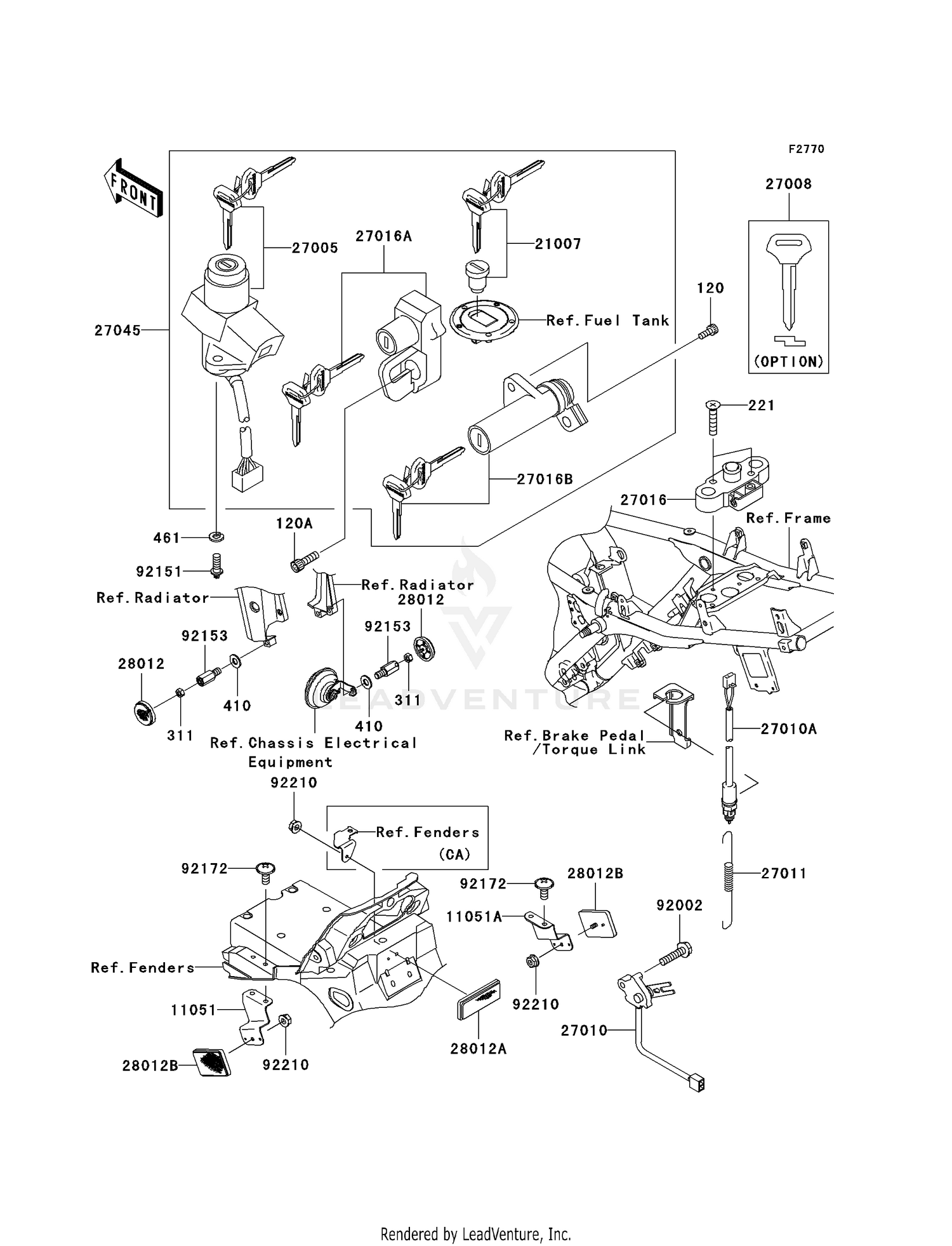 IGNITION SWITCH/LOCKS/REFLECTORS