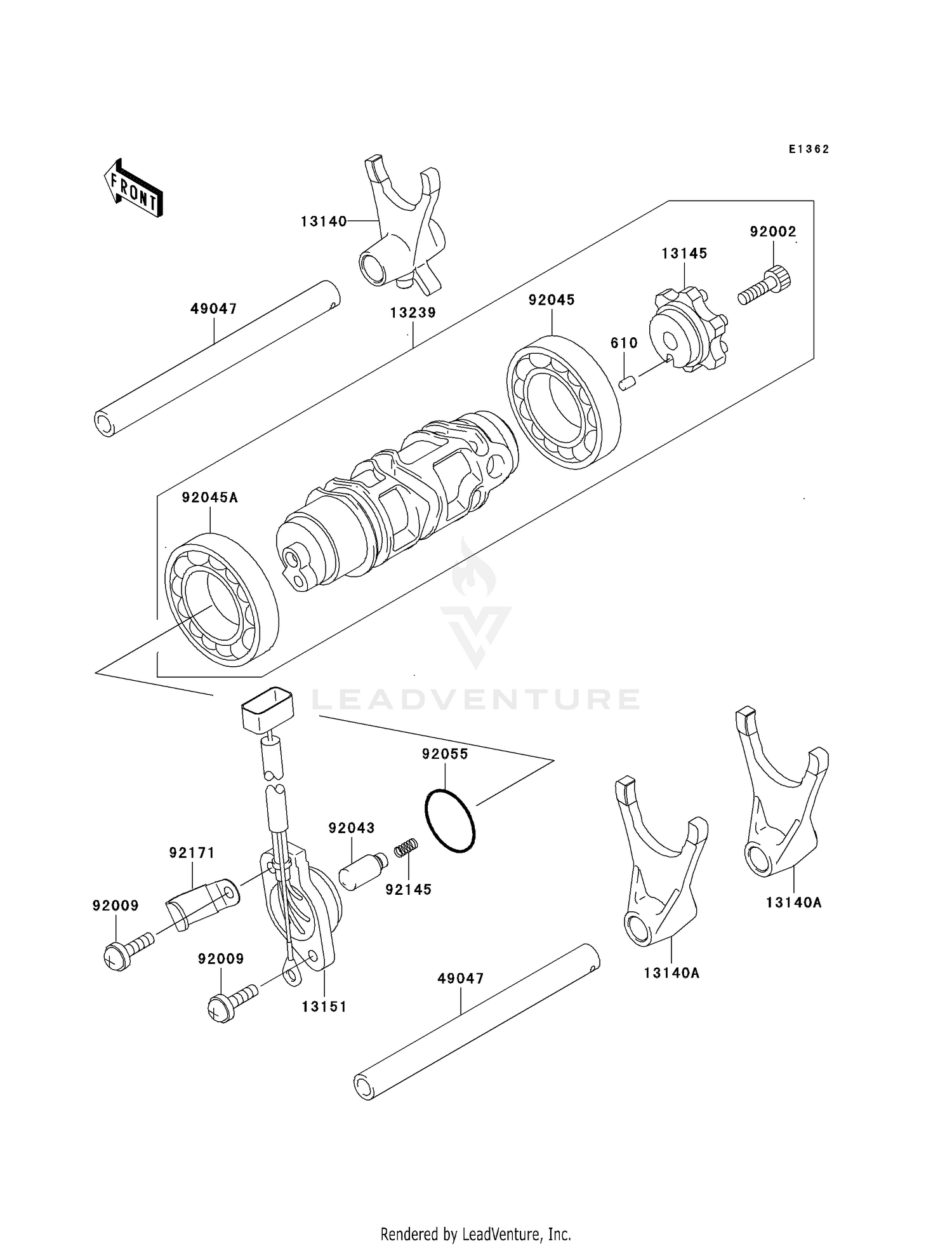 GEAR CHANGE DRUM/SHIFT FORK(S)