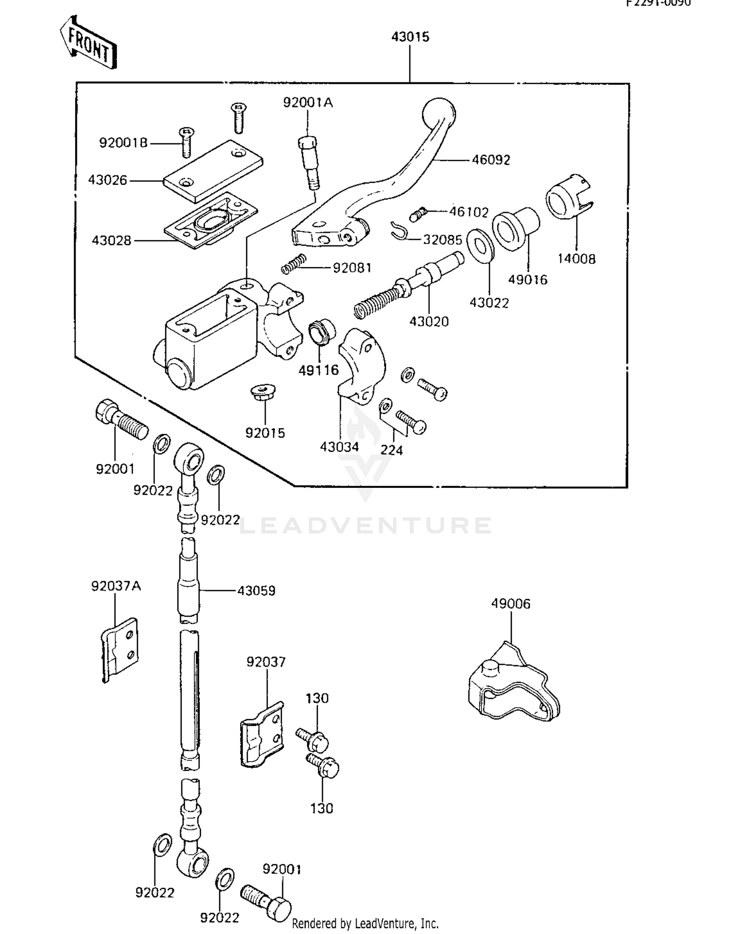 FRONT MASTER CYLINDER ('85 KX80-E3)
