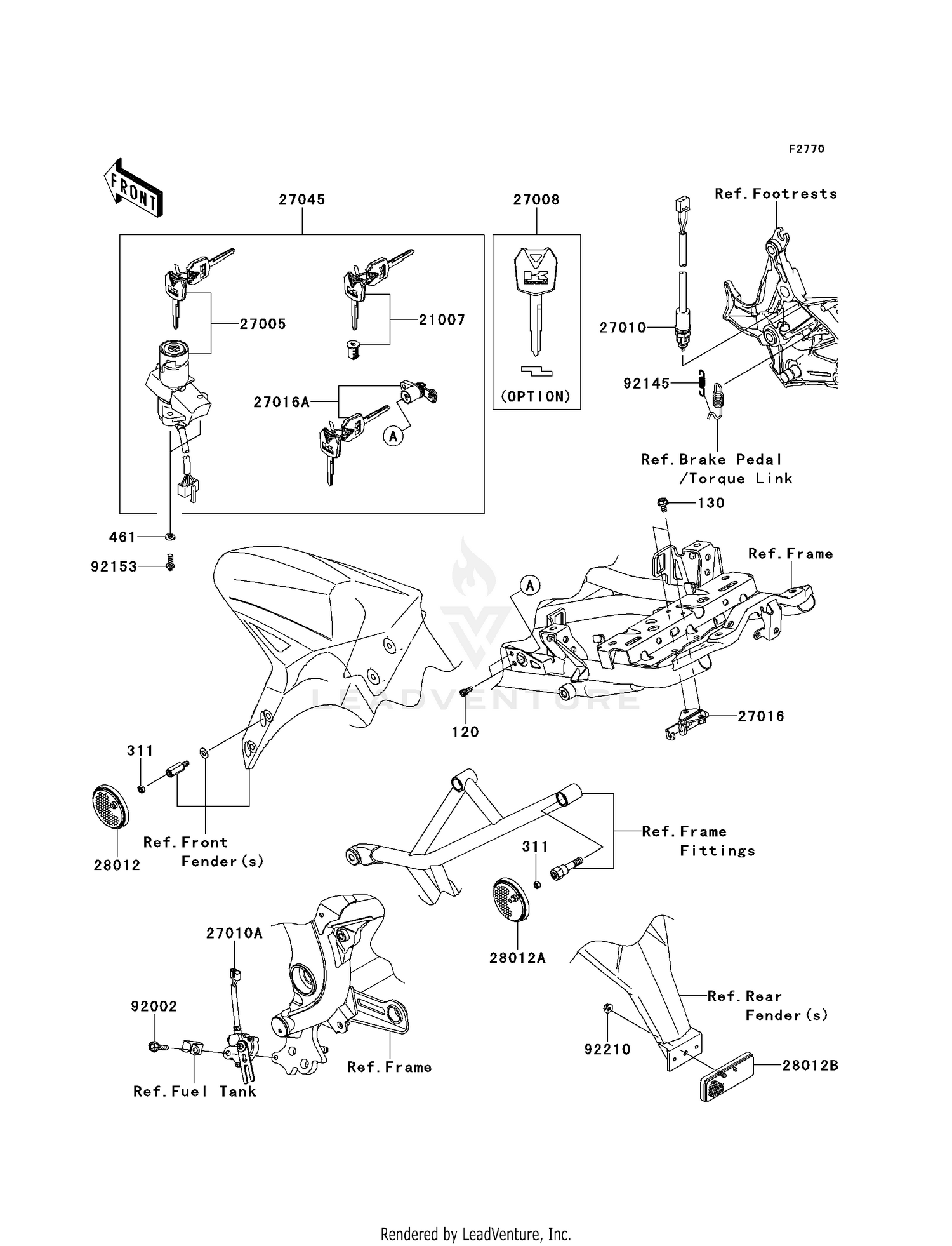 IGNITION SWITCH/LOCKS/REFLECTORS