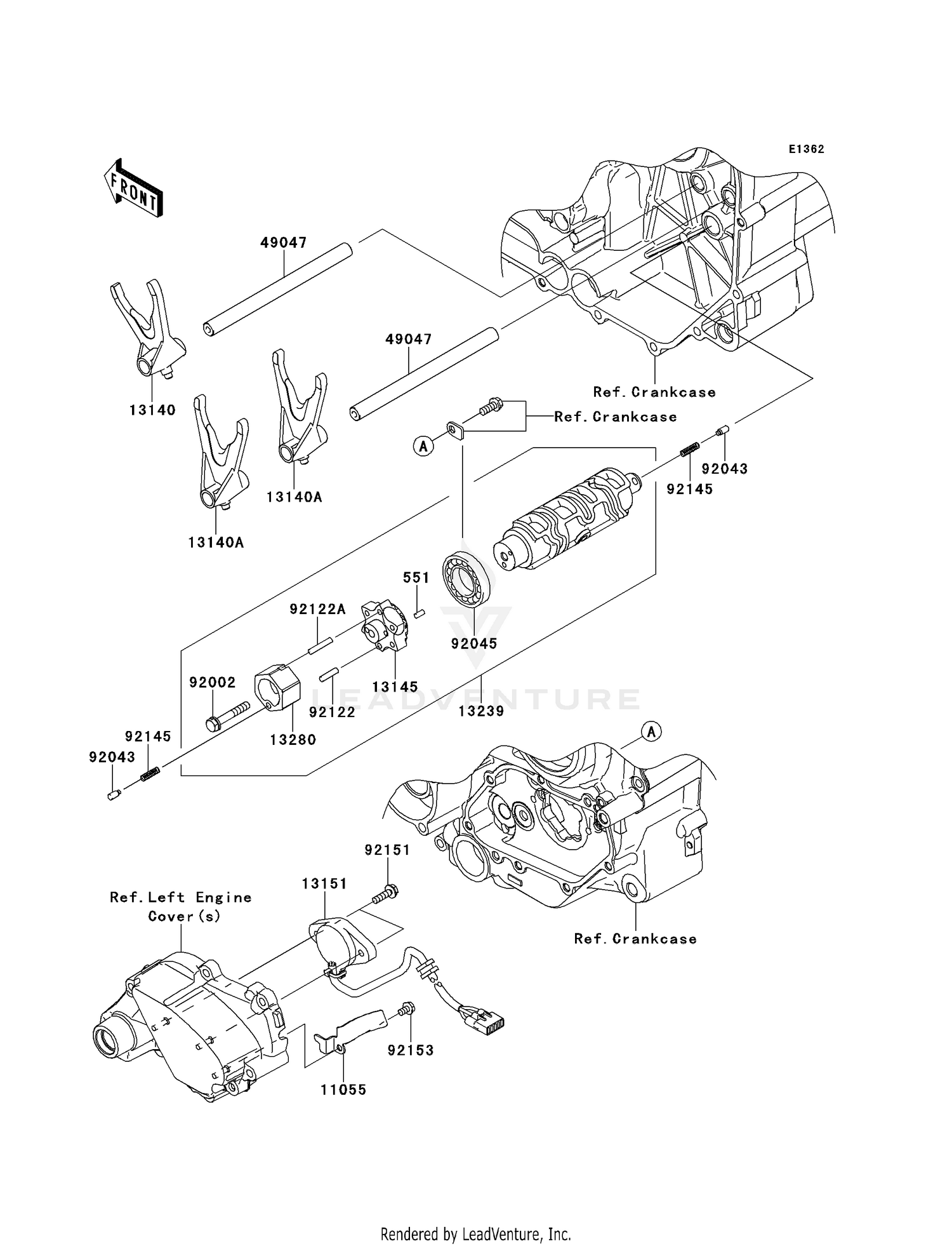 GEAR CHANGE DRUM/SHIFT FORK(S)