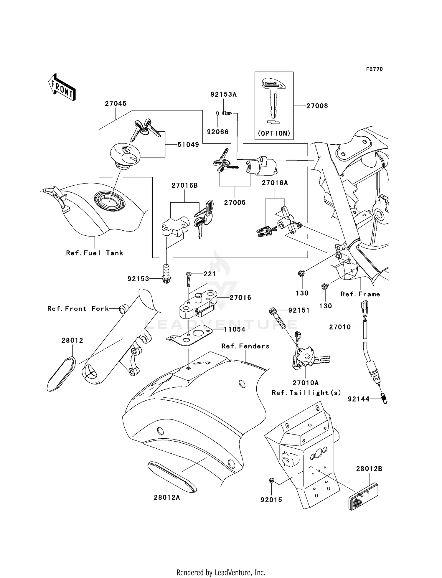 IGNITION SWITCH/LOCKS/REFLECTORS