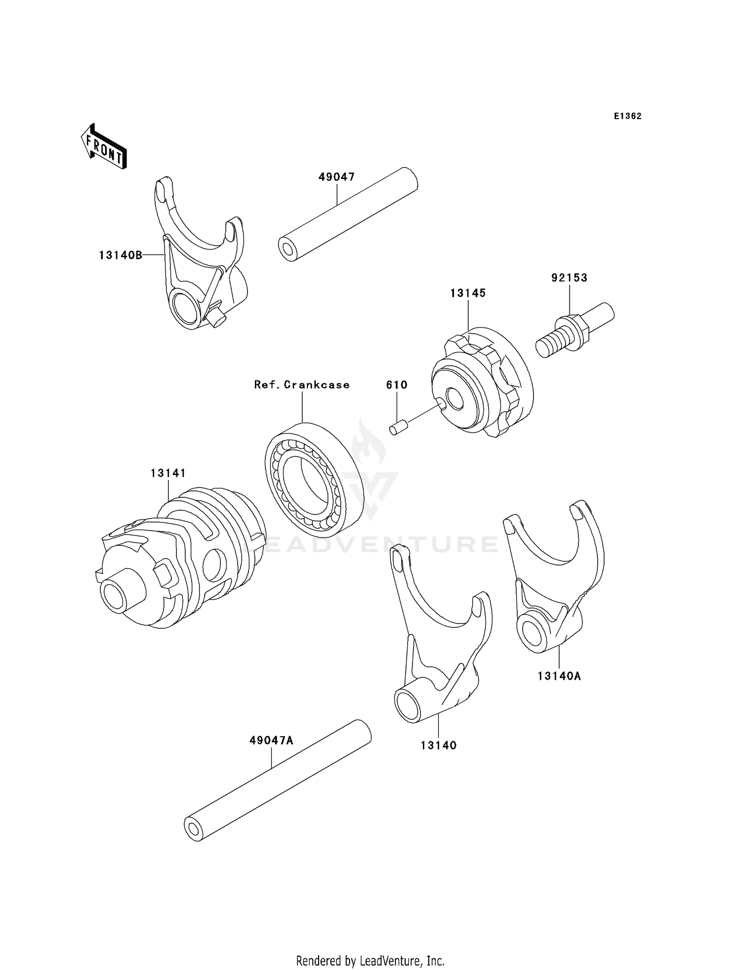 GEAR CHANGE DRUM/SHIFT FORK(S)