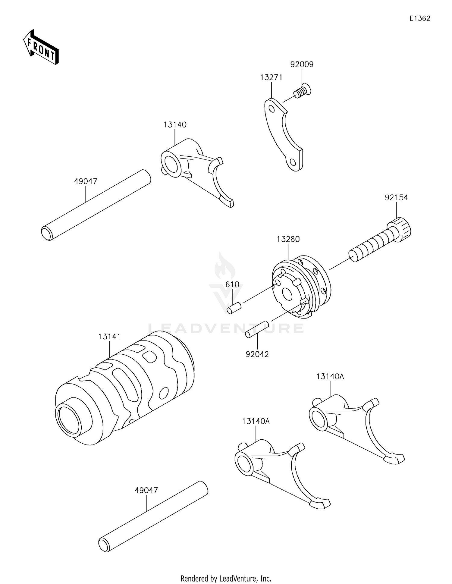 Gear Change Drum/Shift Fork(s)