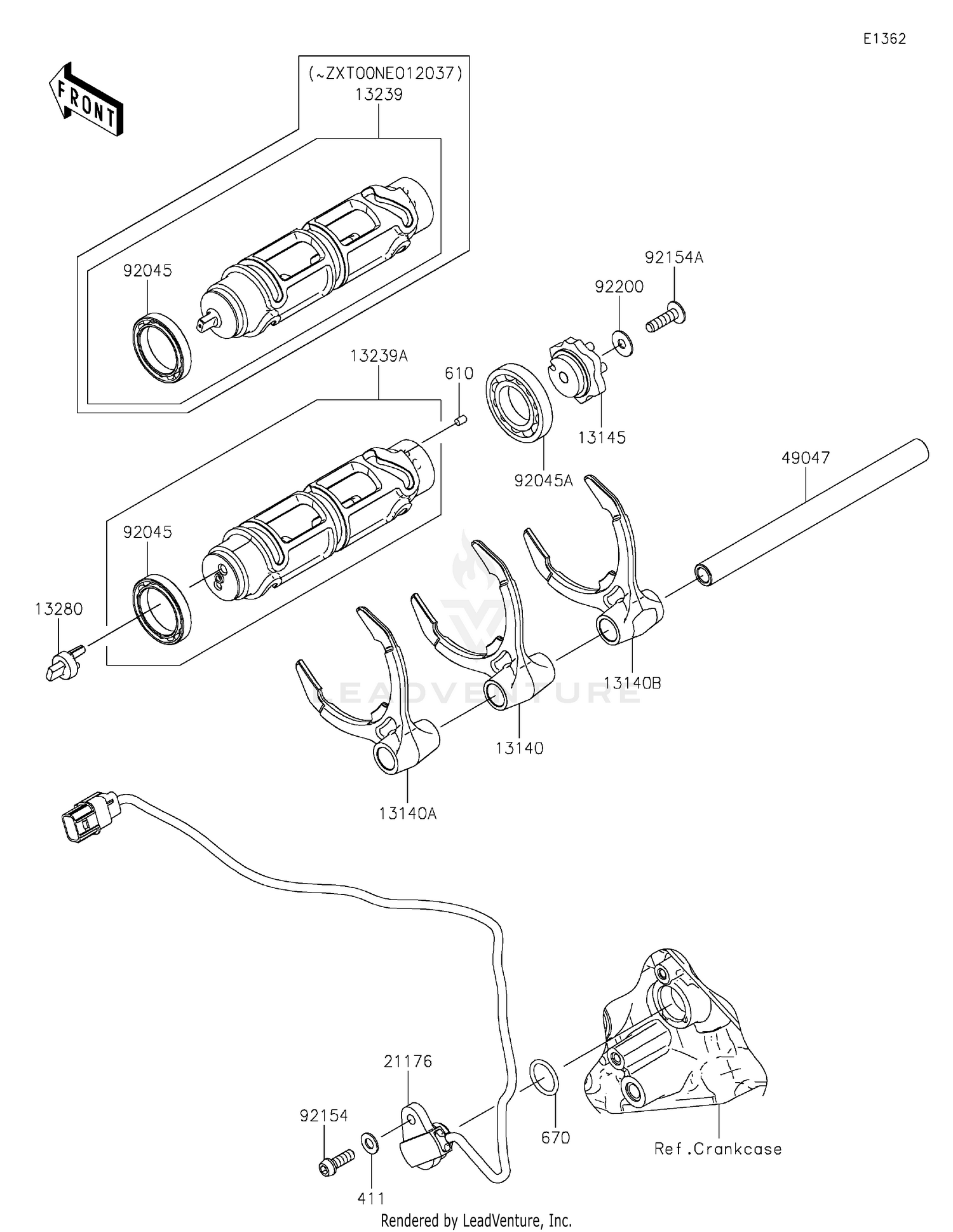 Gear Change Drum/Shift Fork(s)
