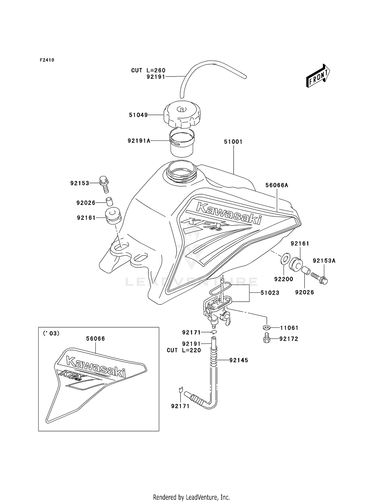 FUEL TANK (KSF80-A1/A2)