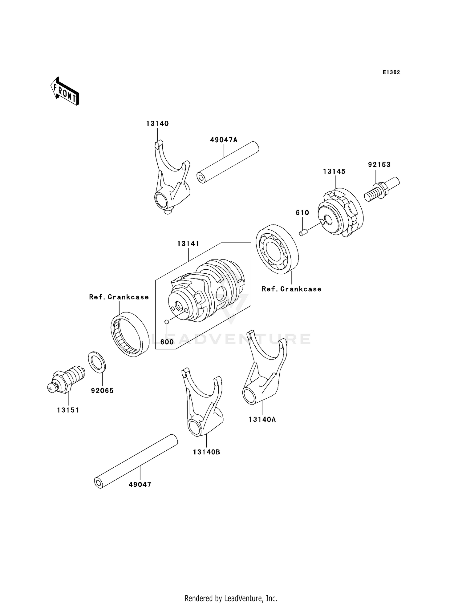 GEAR CHANGE DRUM/SHIFT FORK(S)