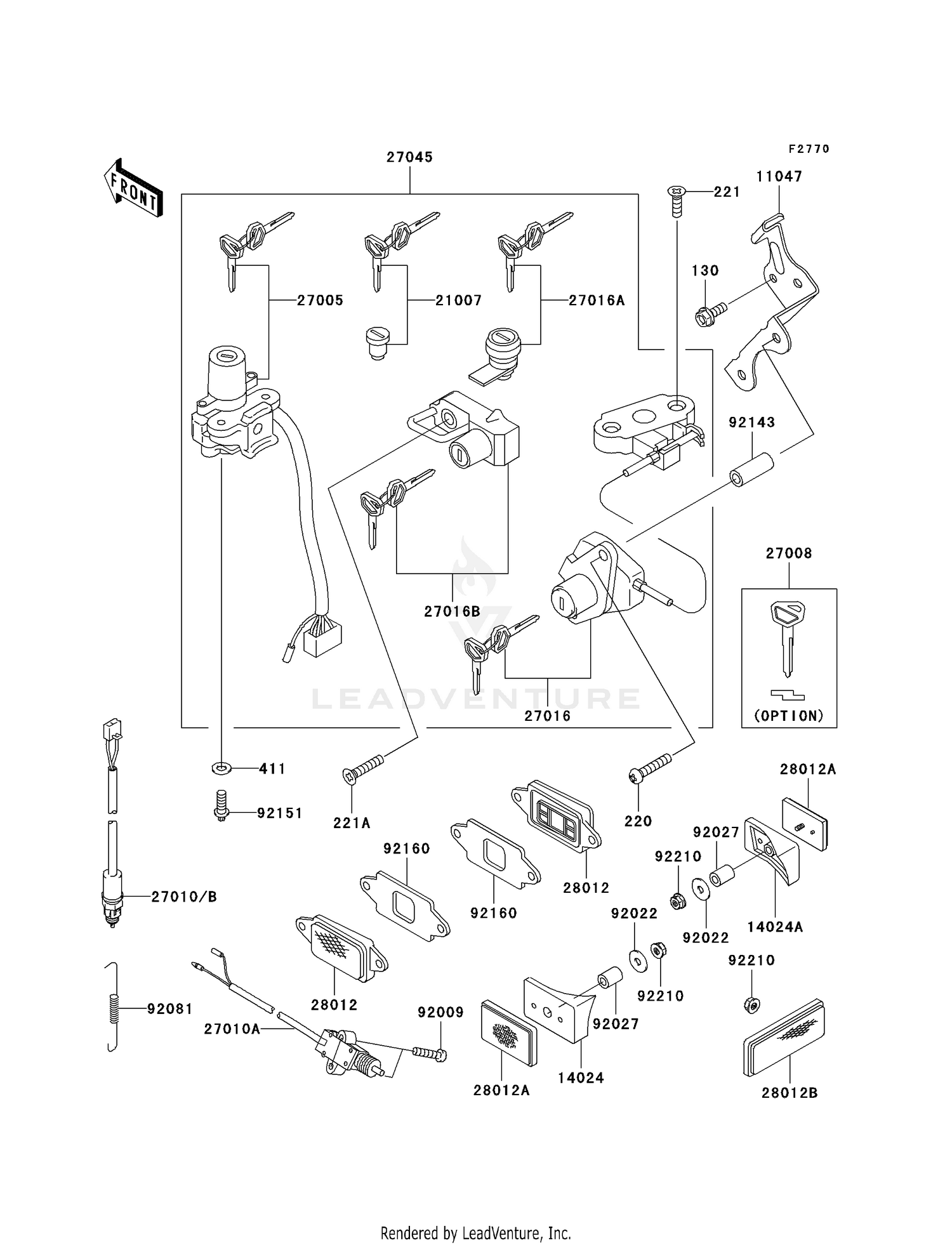 IGNITION SWITCH/LOCKS/REFLECTORS