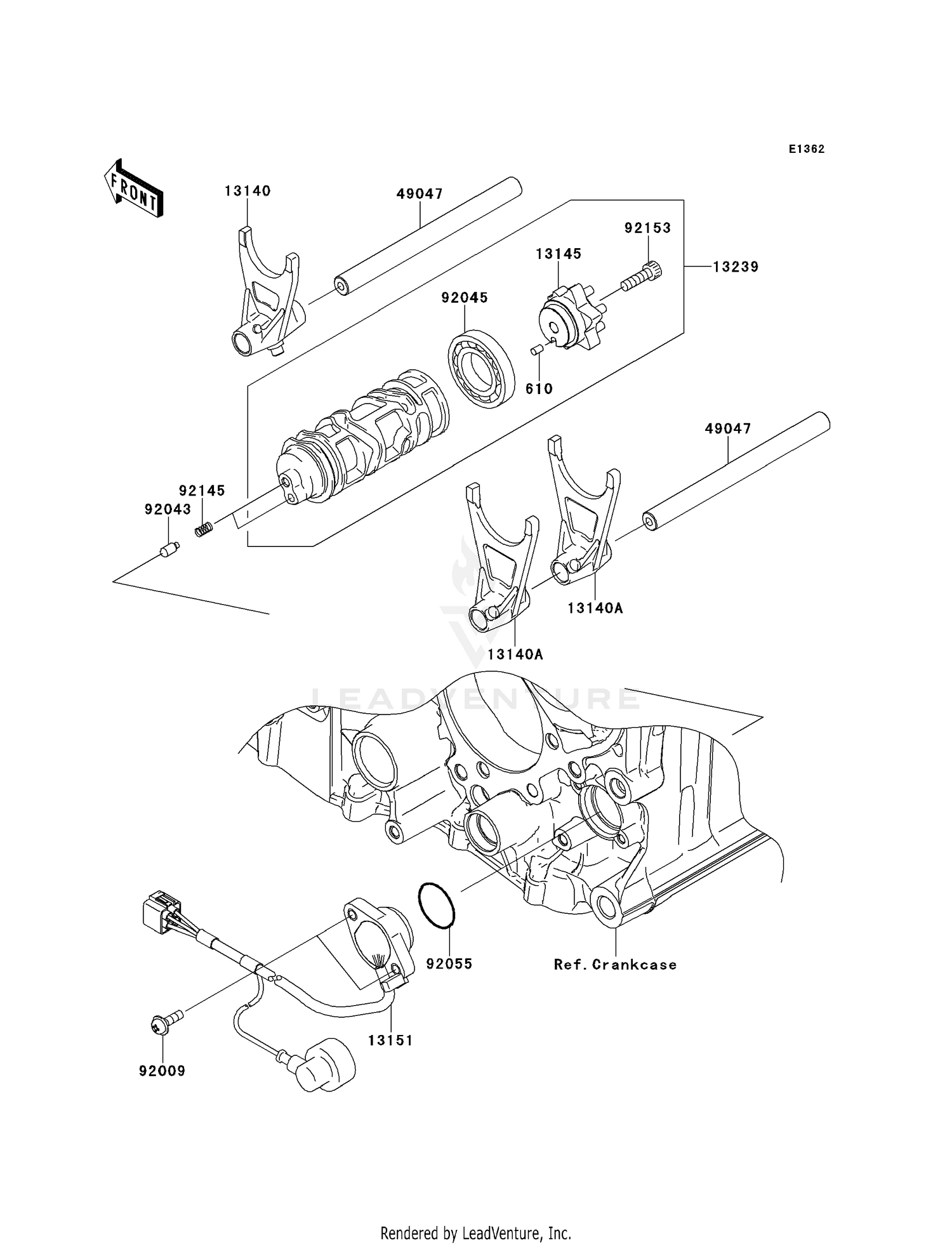 GEAR CHANGE DRUM/SHIFT FORK(S)