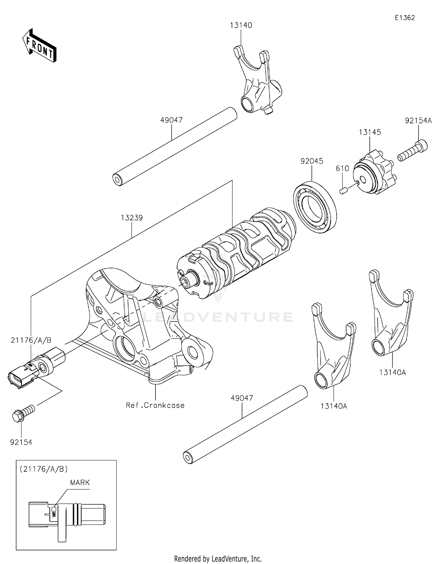 Gear Change Drum/Shift Fork(s)