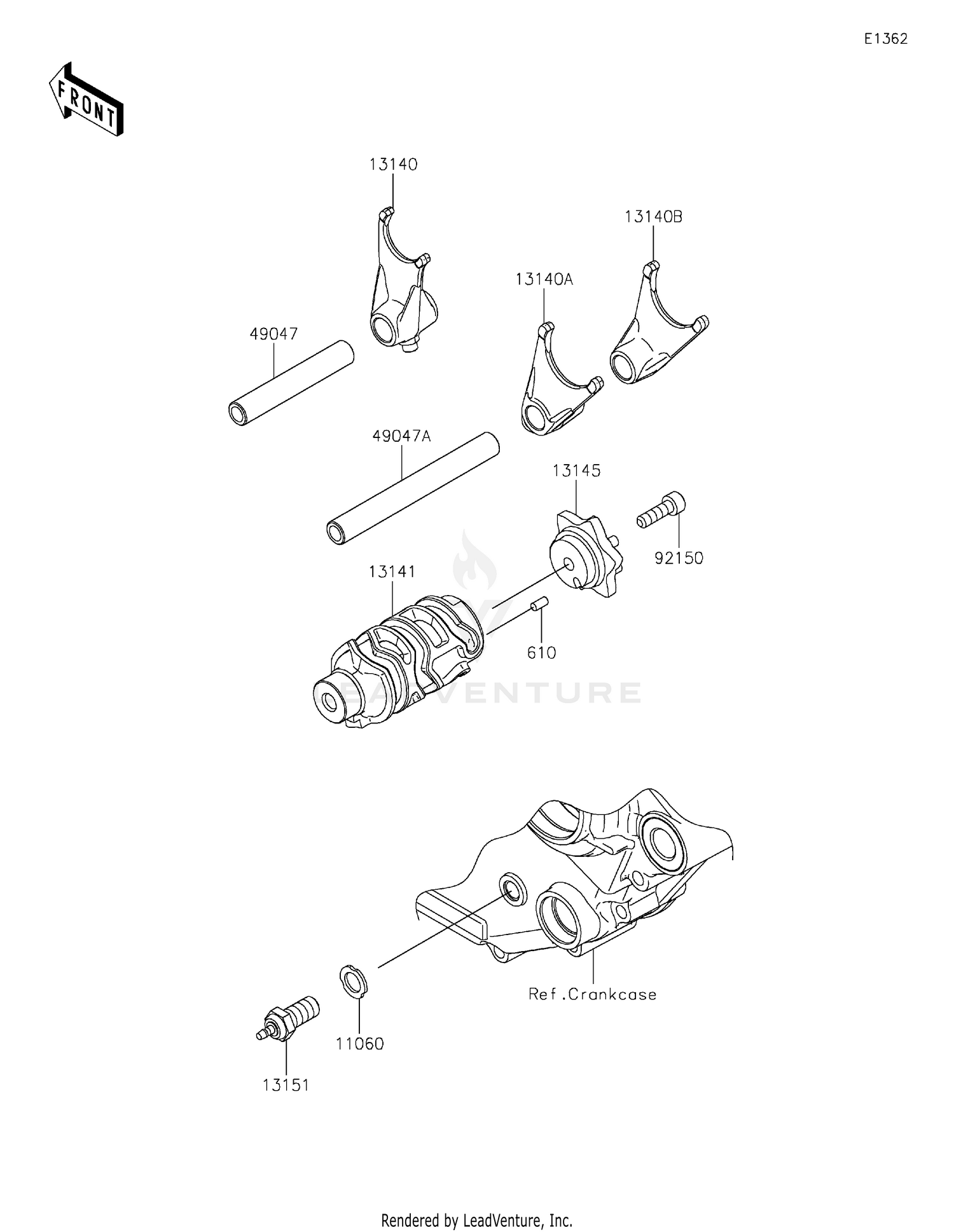 Gear Change Drum/Shift Fork(s)