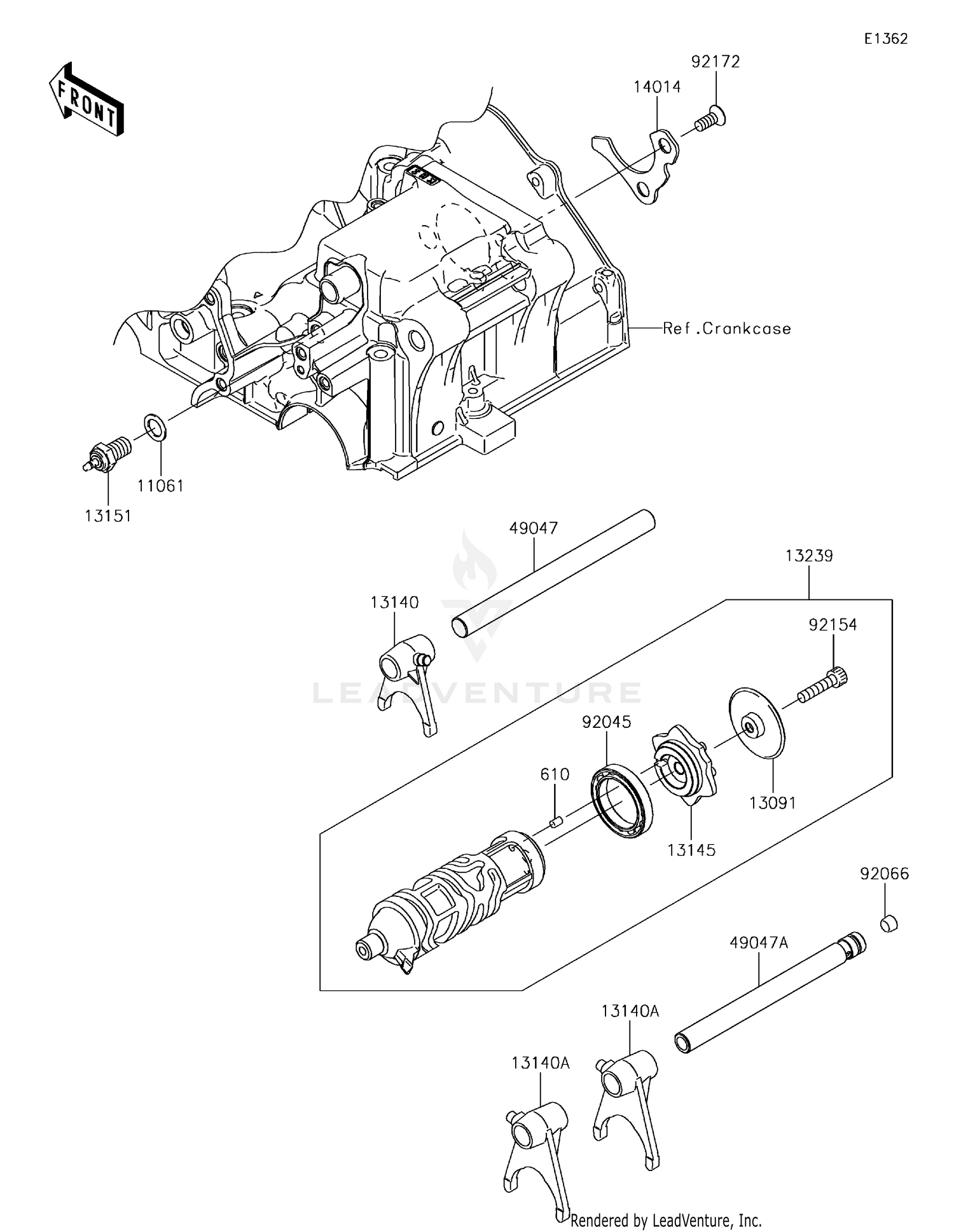 Gear Change Drum/Shift Fork(s)