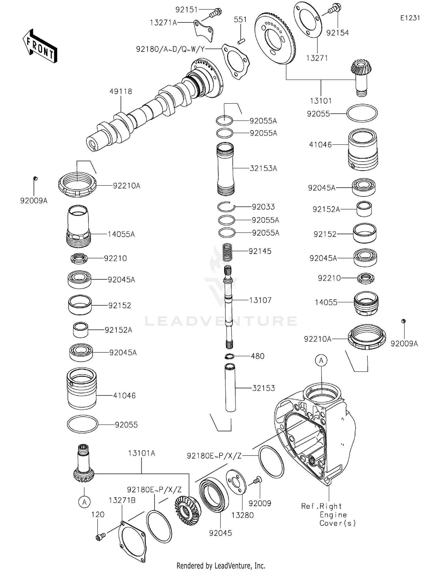 Camshaft(s)/Bevel Gear 2