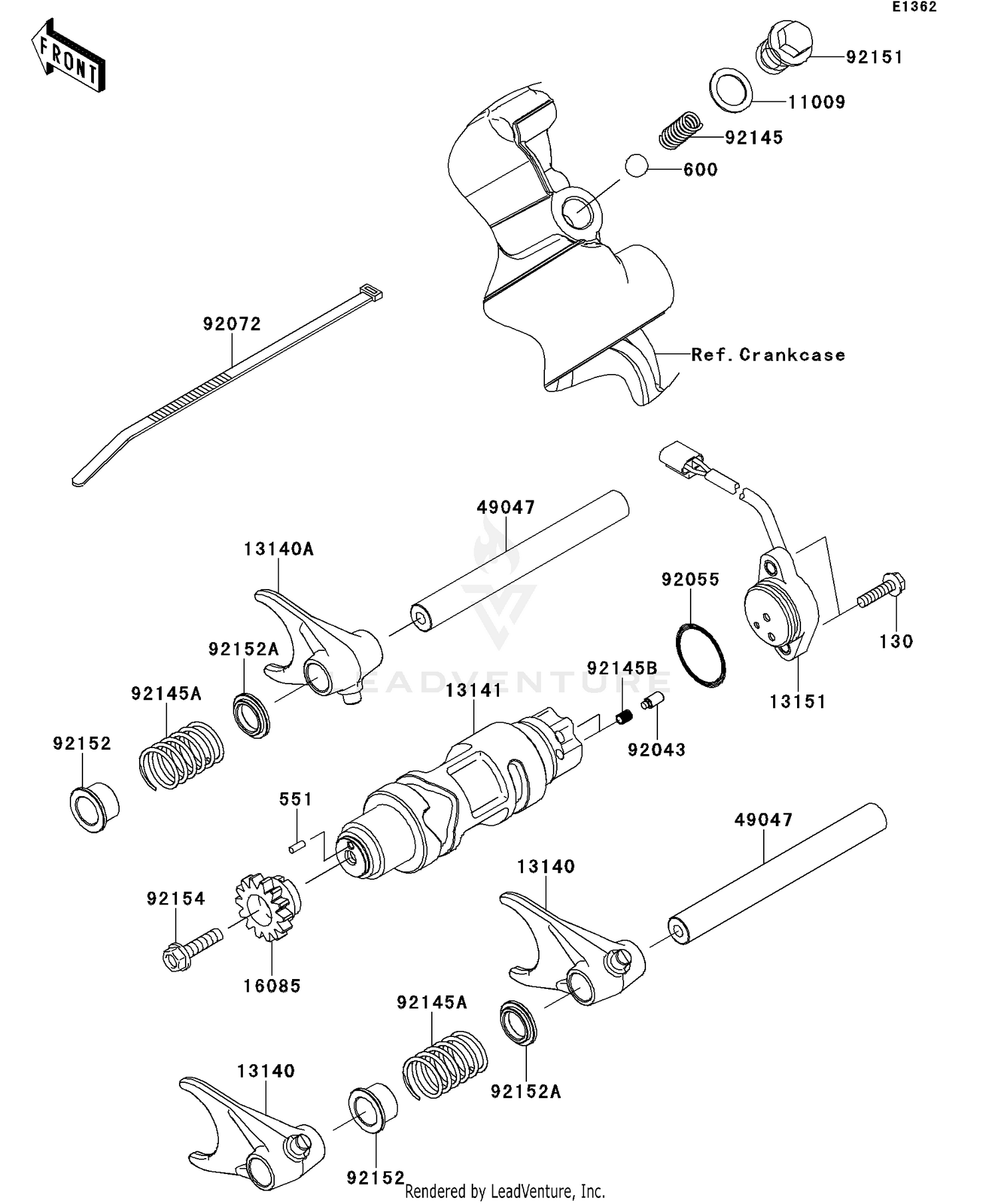 Gear Change Drum/Shift Fork(s)