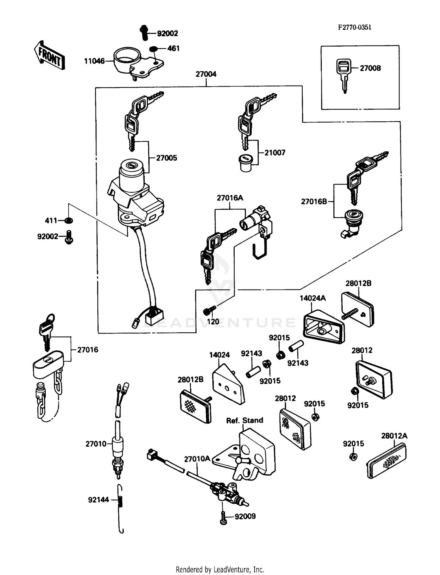 IGNITION SWITCH/LOCKS/REFLECTORS