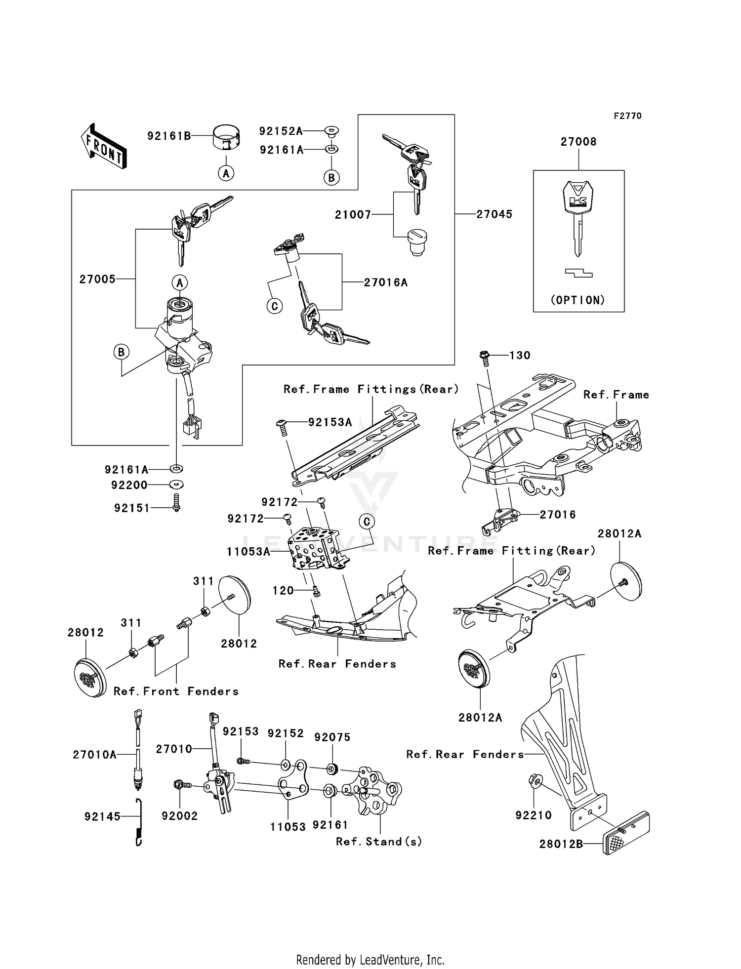 IGNITION SWITCH/LOCKS/REFLECTORS