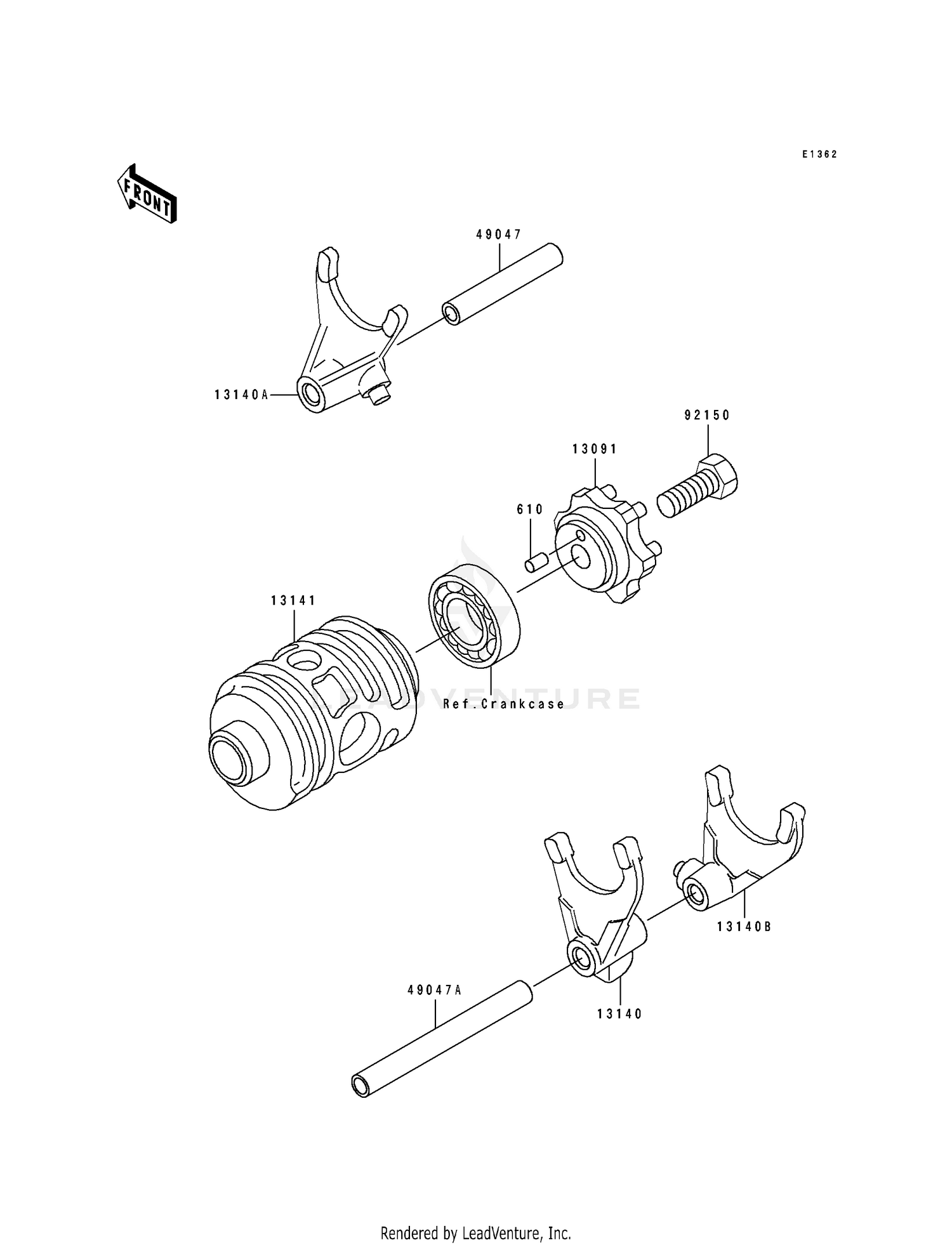 CHANGE DRUM/SHIFT FORK