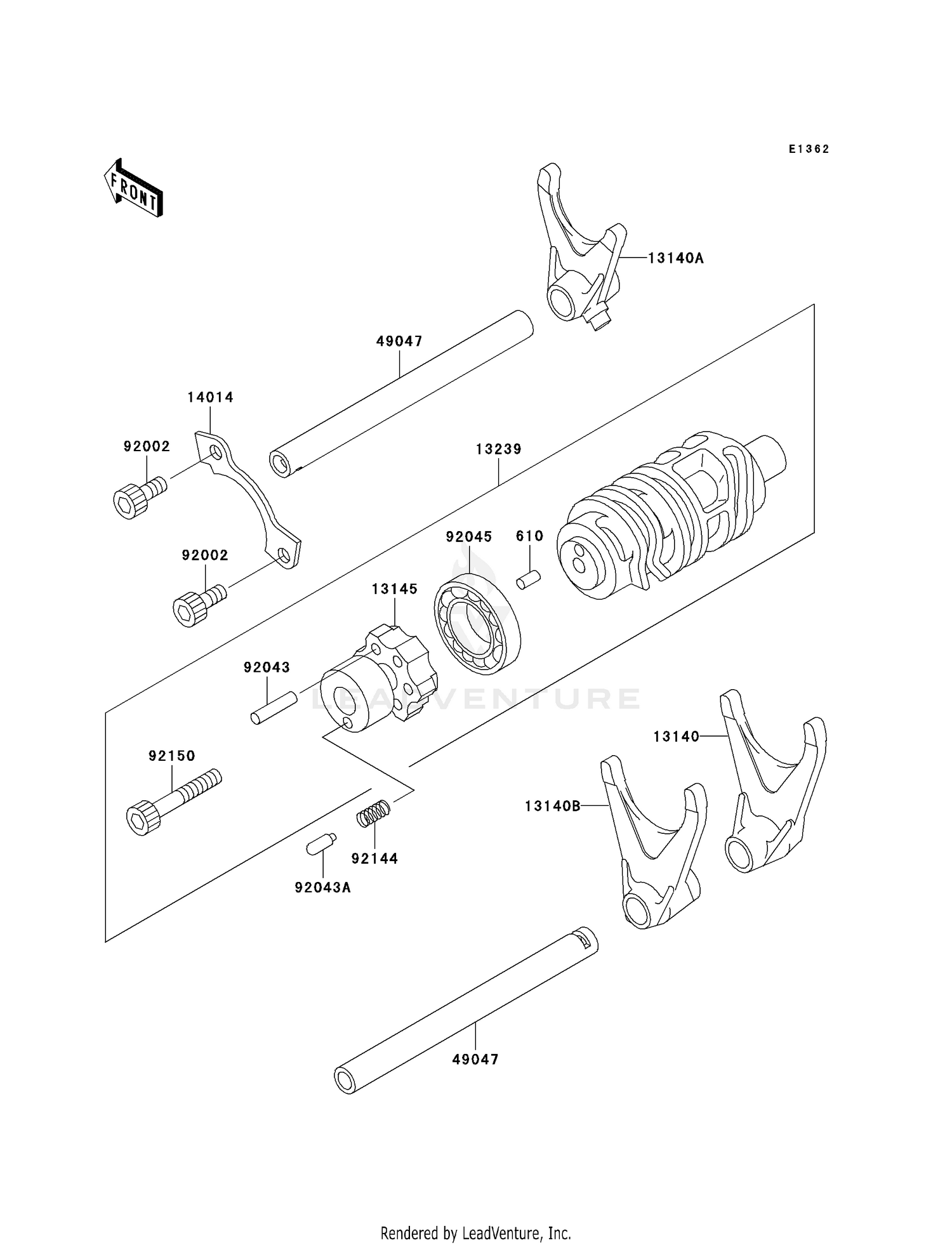 GEAR CHANGE DRUM/SHIFT FORK(S)