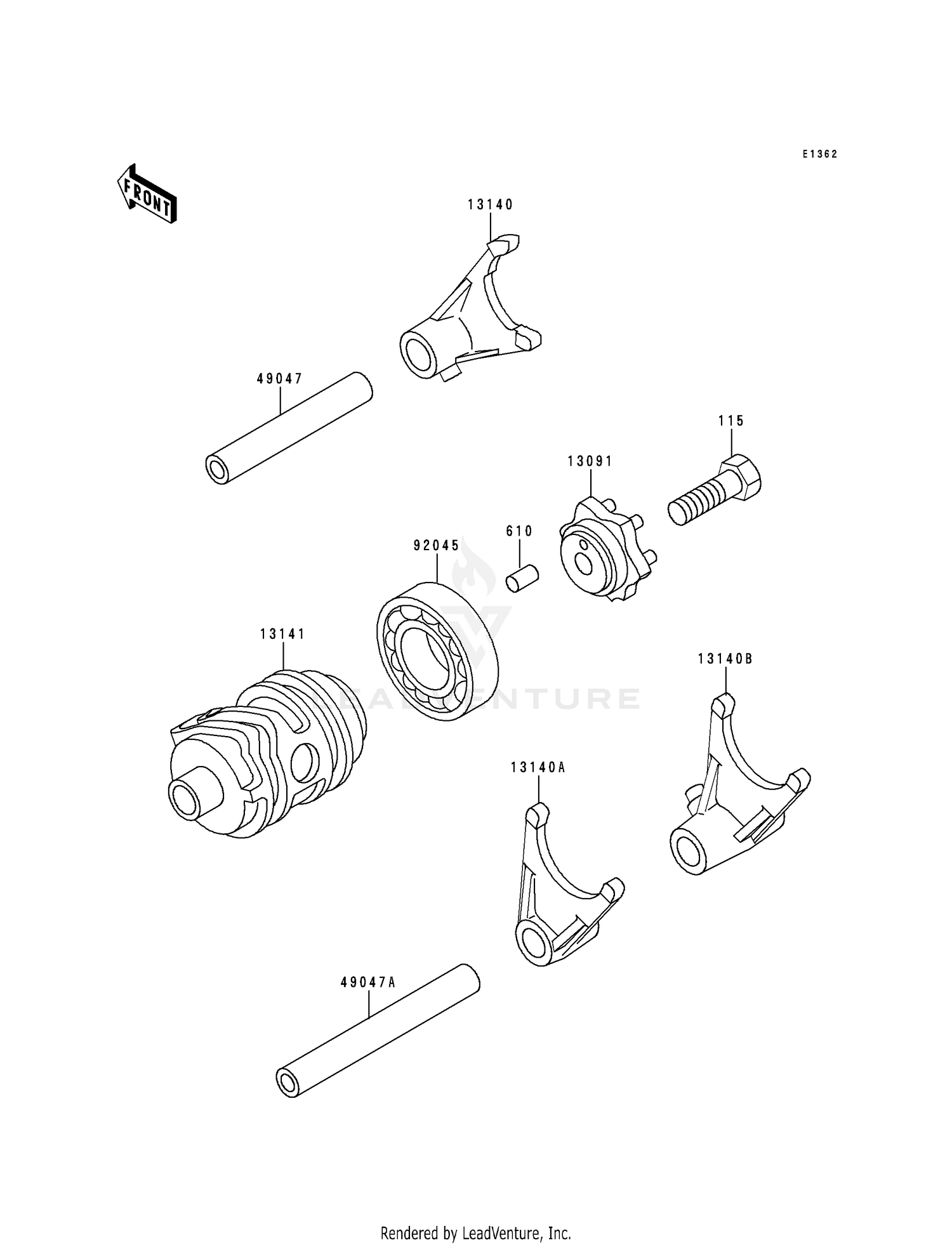 CHANGE DRUM/SHIFT FORK