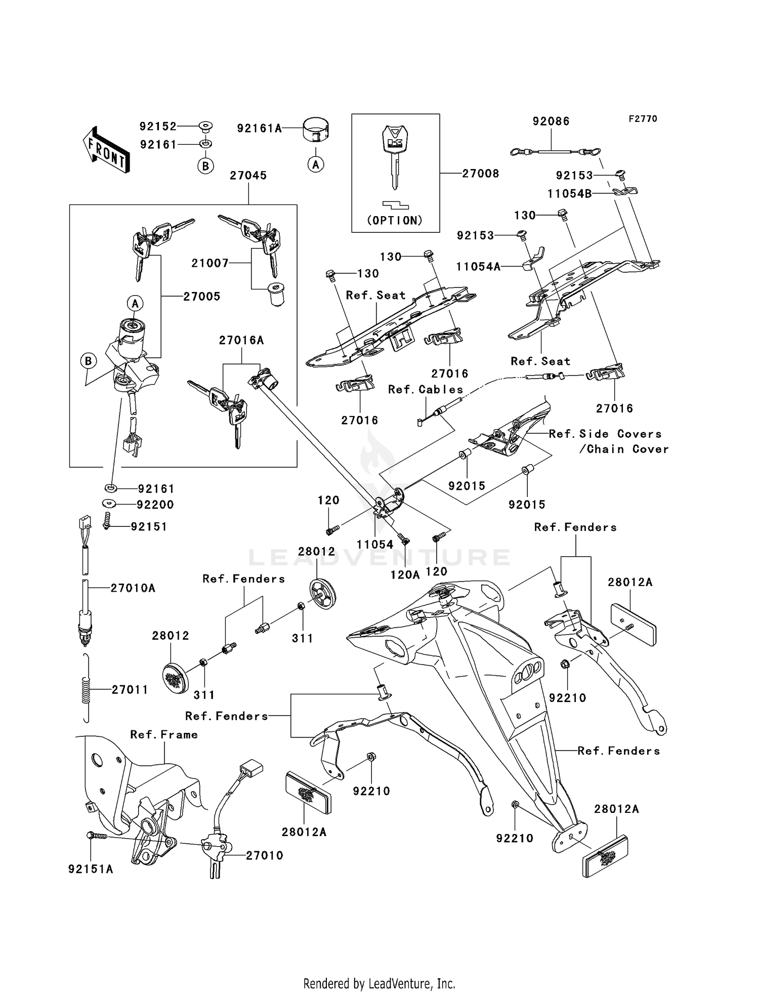 IGNITION SWITCH/LOCKS/REFLECTORS