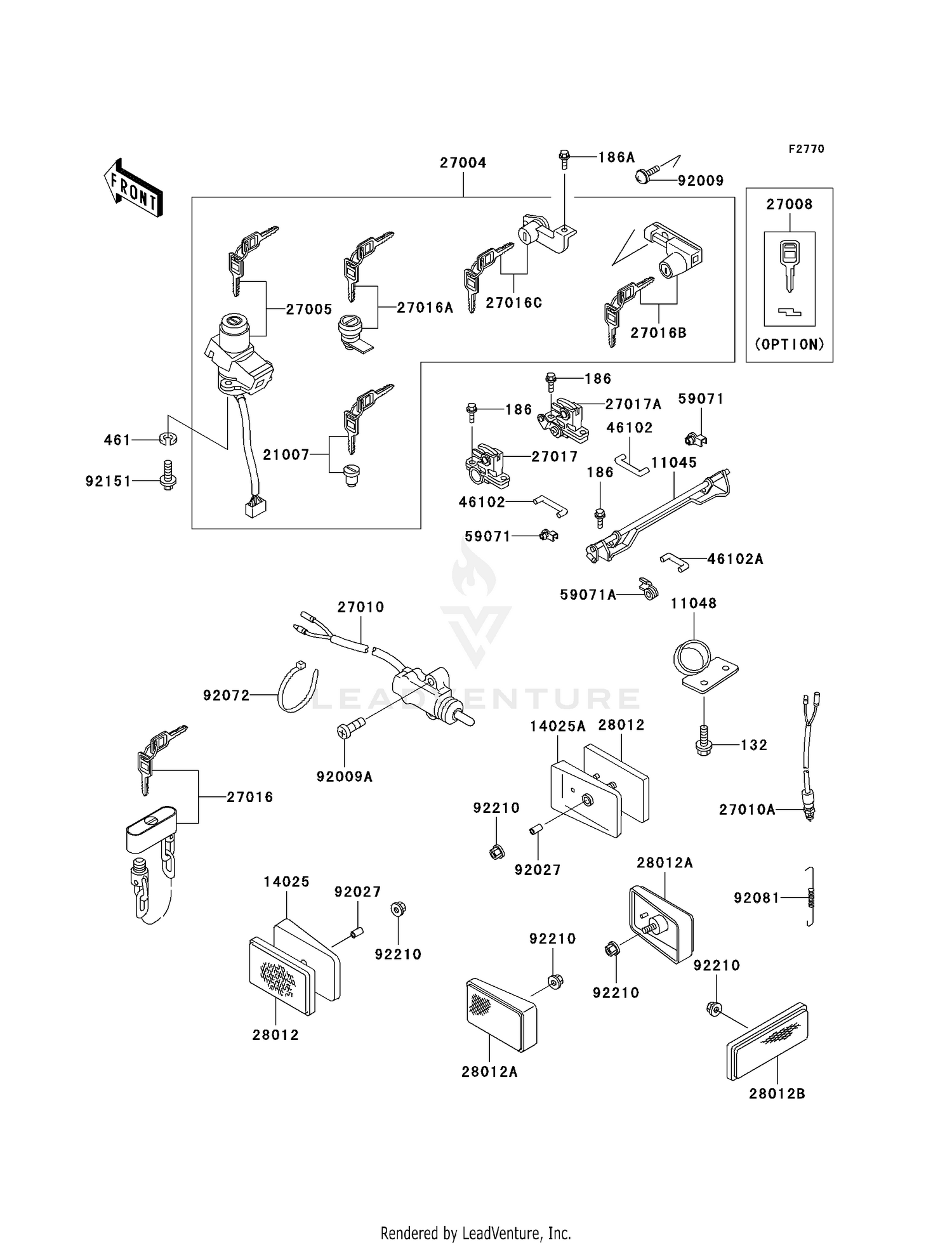 IGNITION SWITCH/LOCKS/REFLECTORS