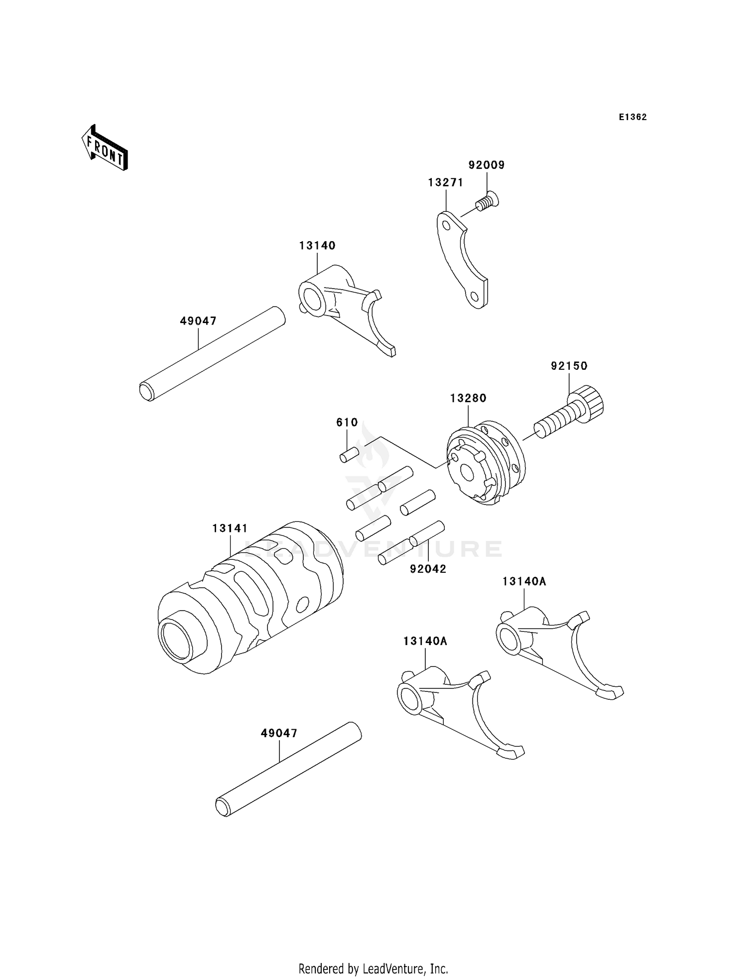 GEAR CHANGE DRUM/SHIFT FORK(S)