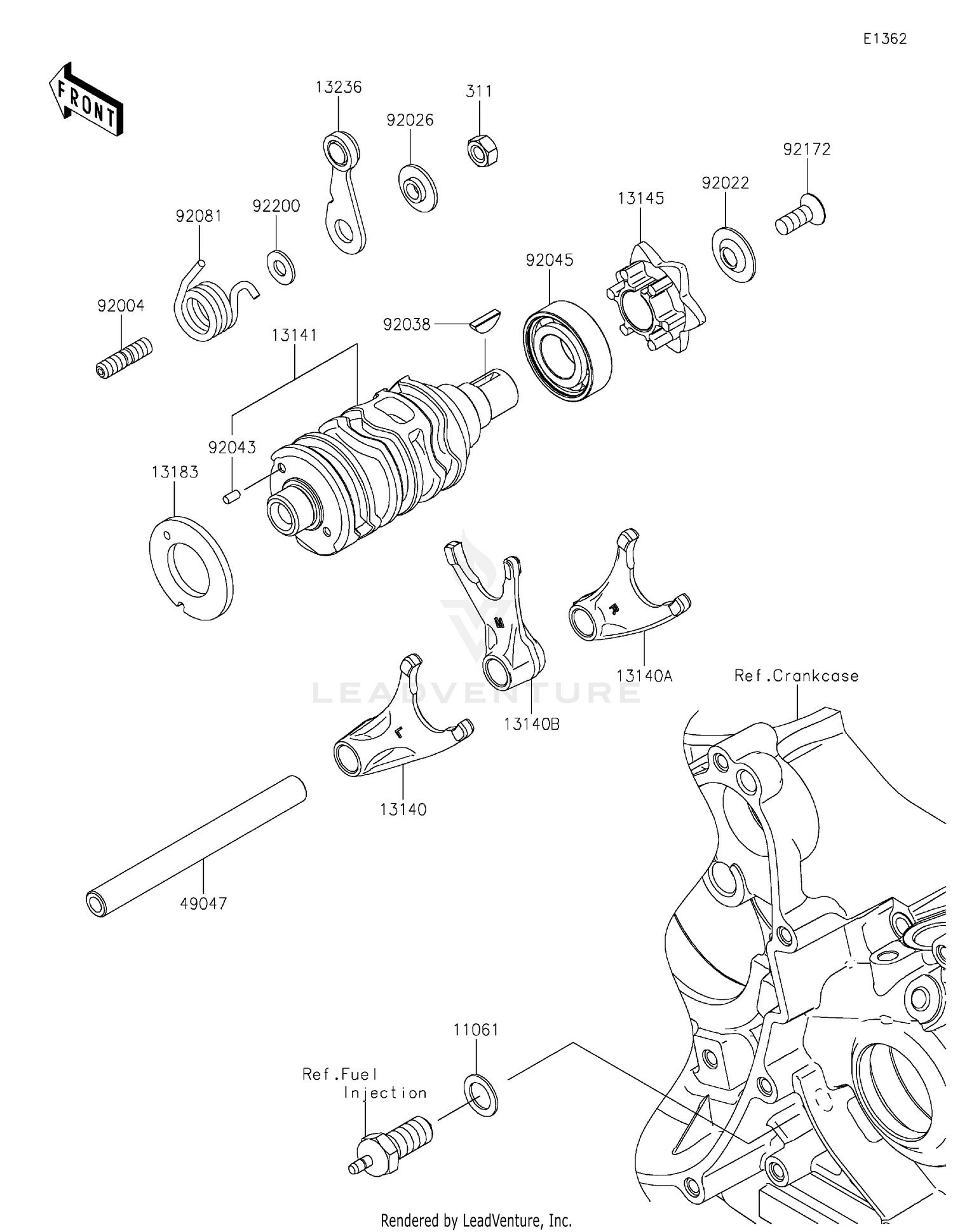 Gear Change Drum/Shift Fork(s)