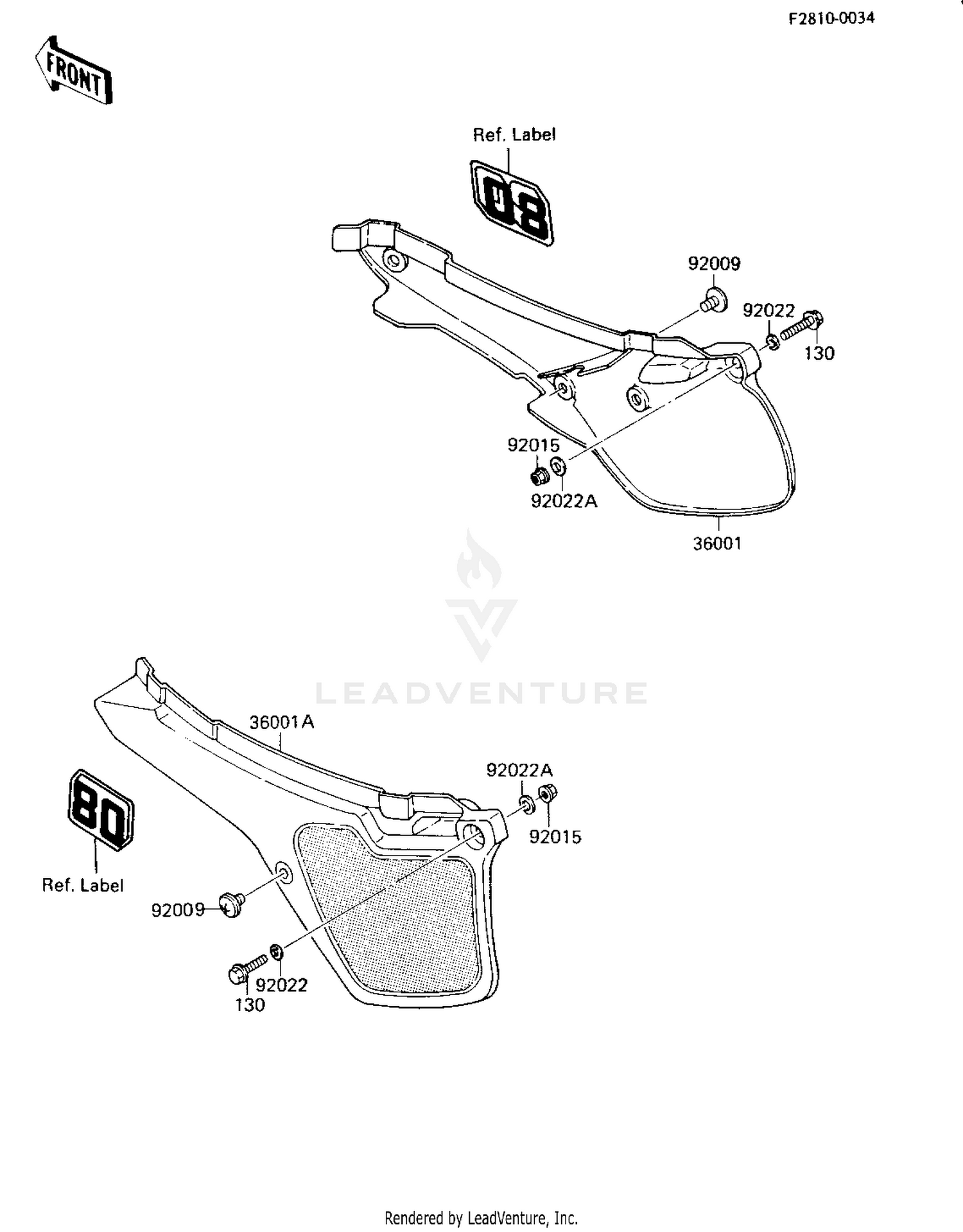 SIDE COVERS ('84 KX80-E2)