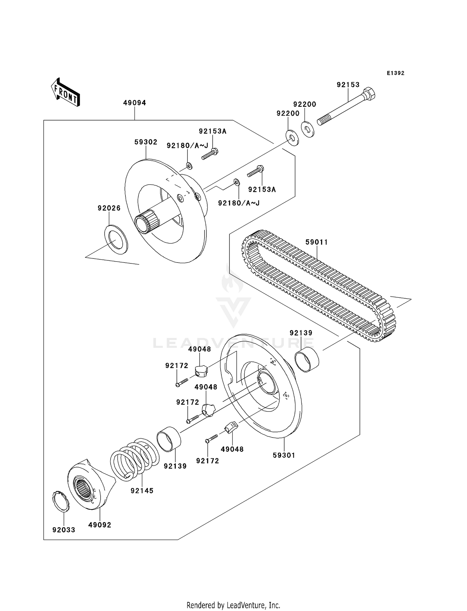 DRIVEN CONVERTER/DRIVE BELT