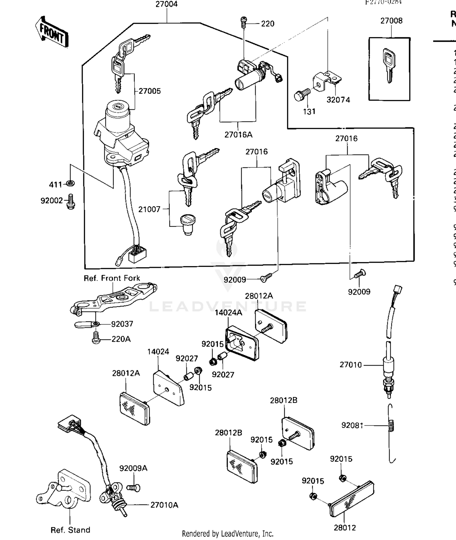 IGNITION SWITCH/LOCKS/REFLECTORS