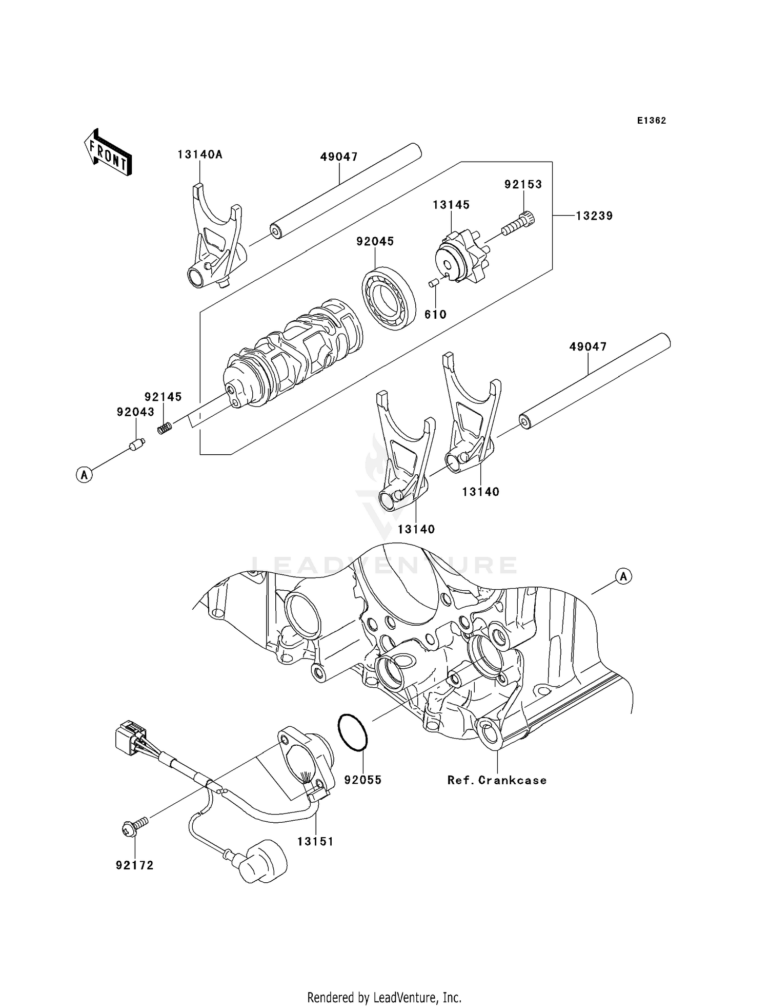 GEAR CHANGE DRUM/SHIFT FORK(S)