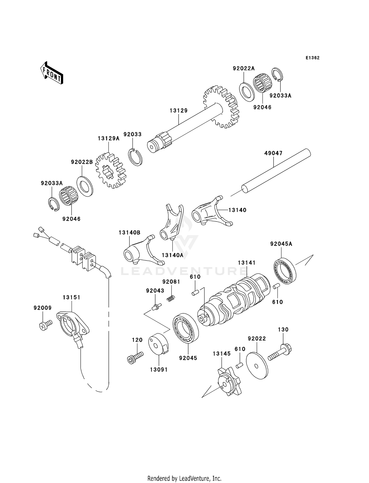 GEAR CHANGE DRUM/SHIFT FORK(S)