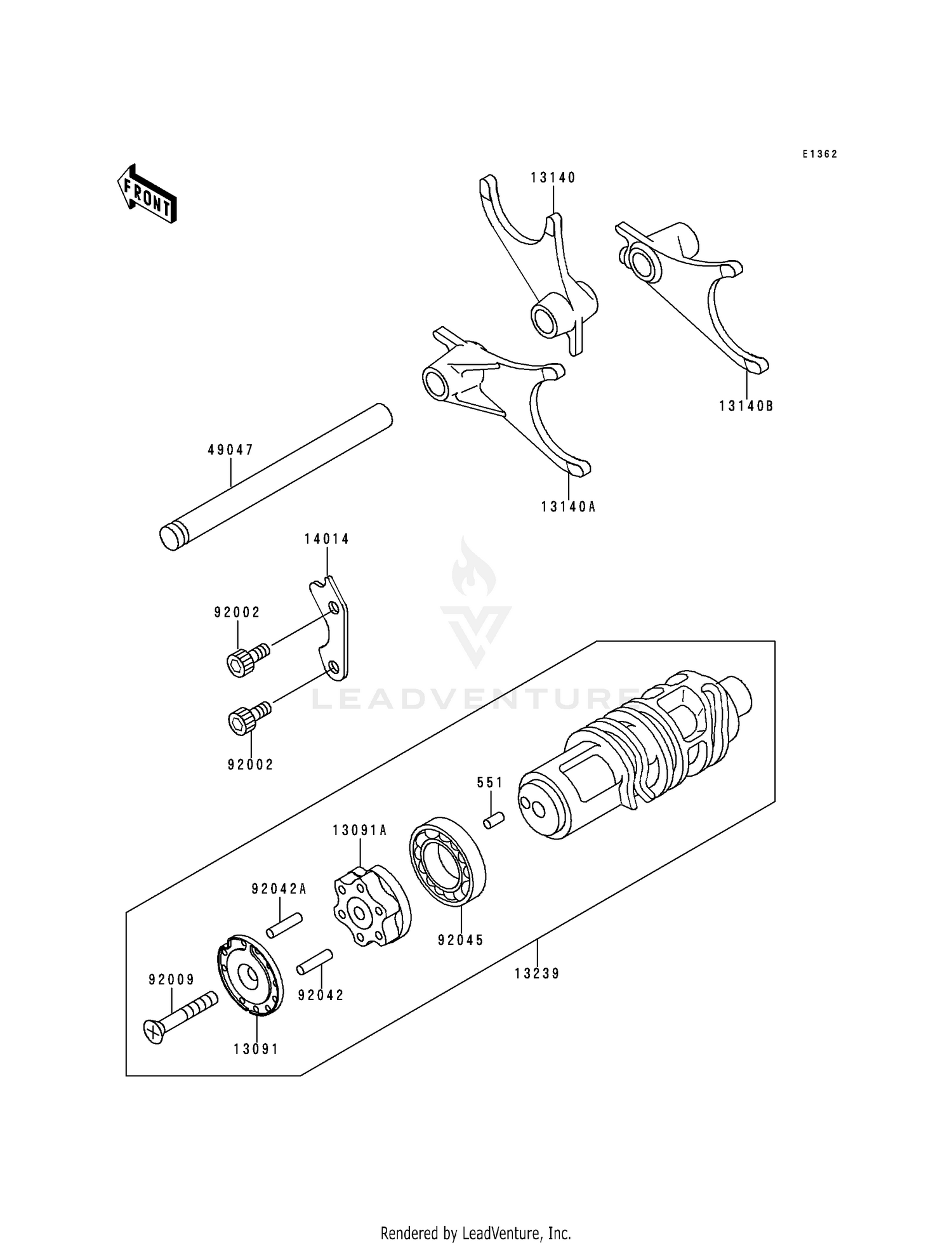 GEAR CHANGE DRUM/SHIFT FORK(S)