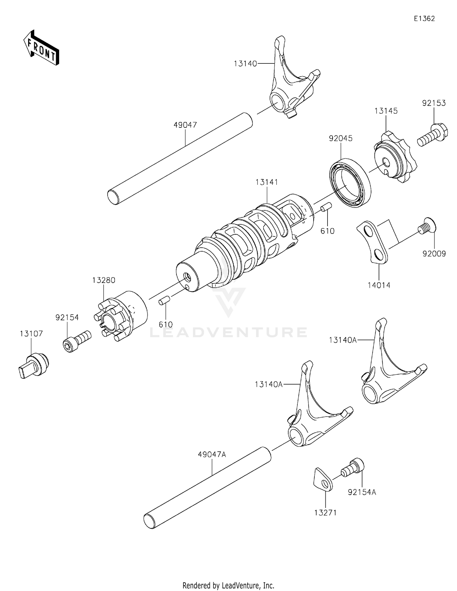 Gear Change Drum/Shift Fork(s)
