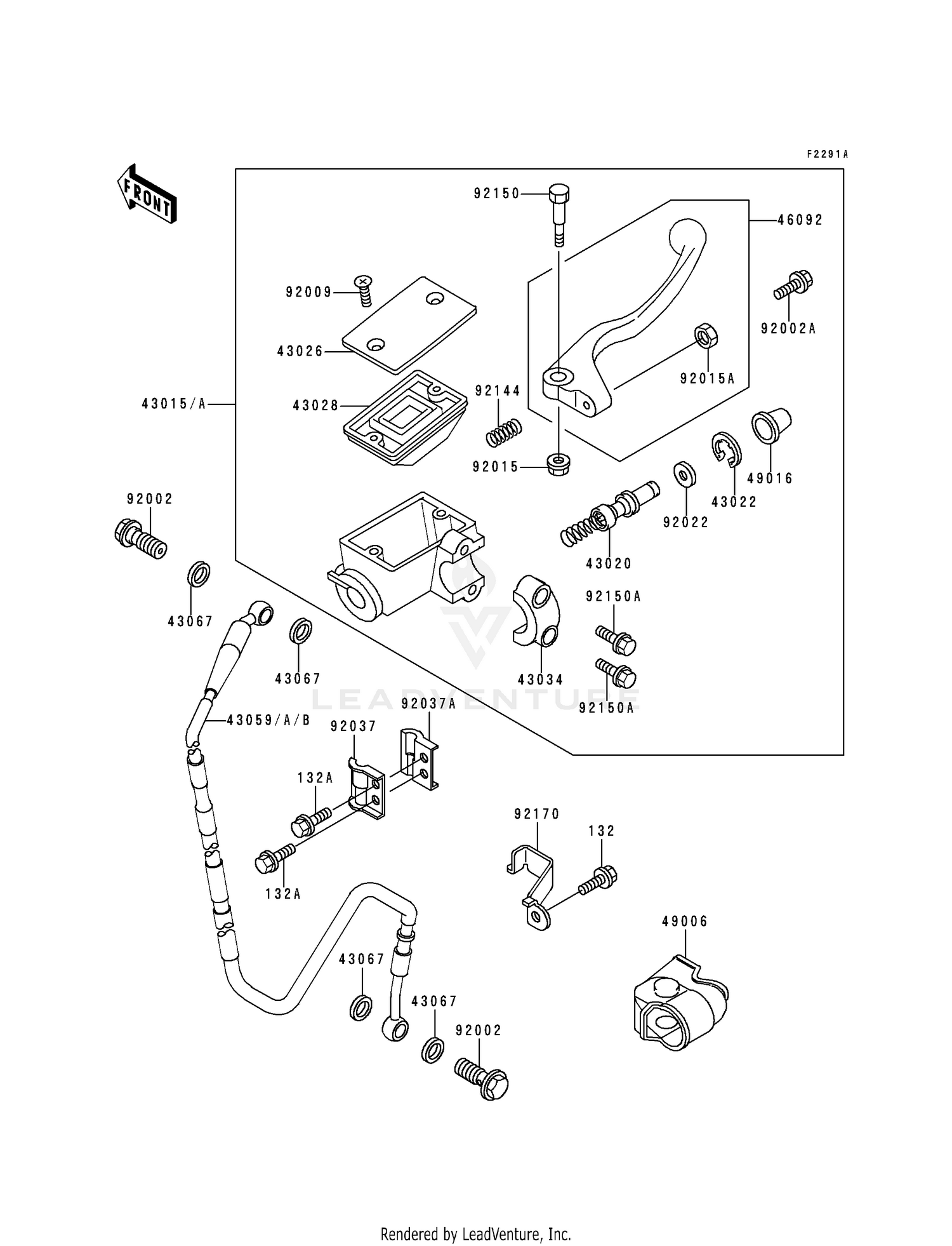FRONT MASTER CYLINDER (KX500-E6/E7/E8)