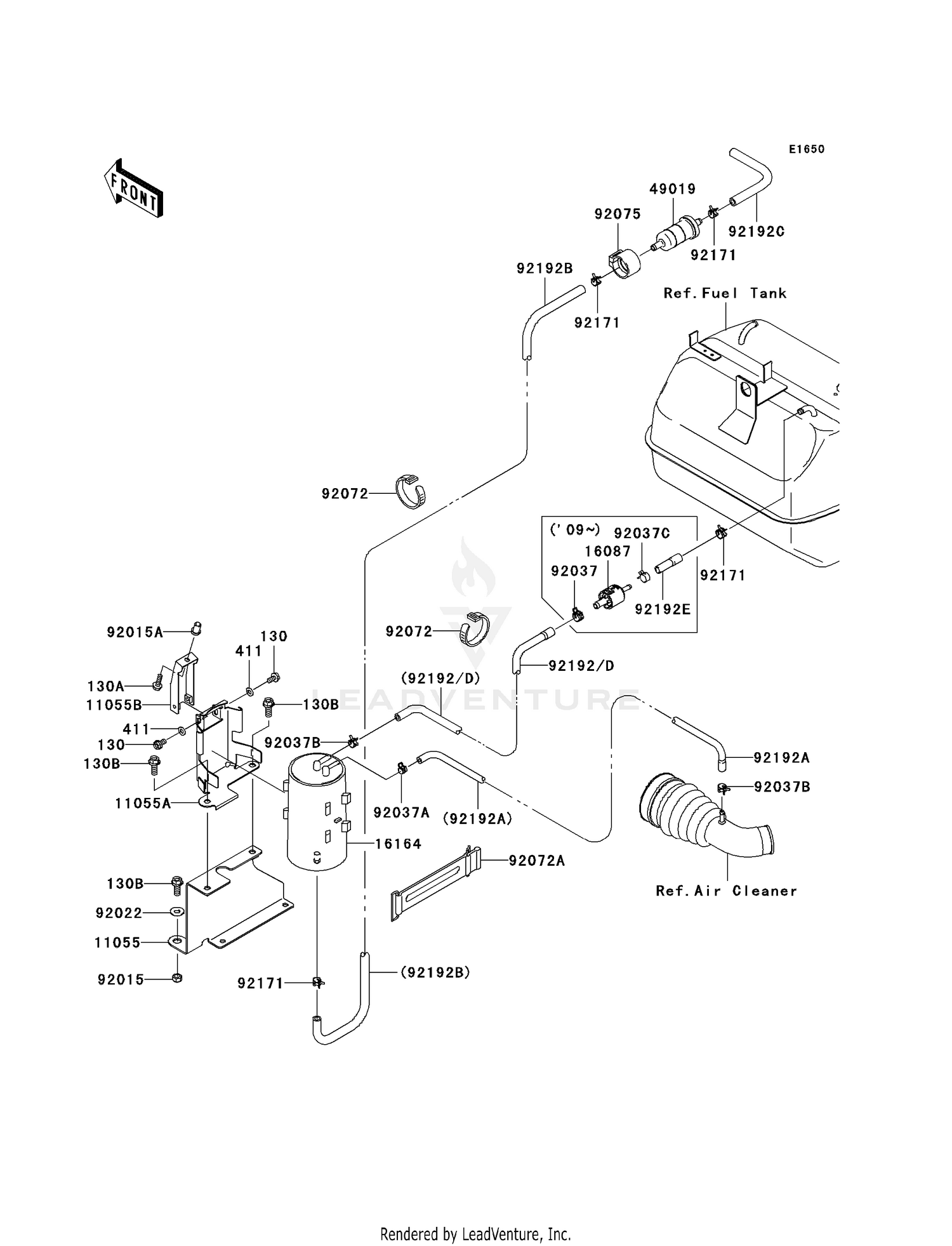FUEL EVAPORATIVE SYSTEM (CA)