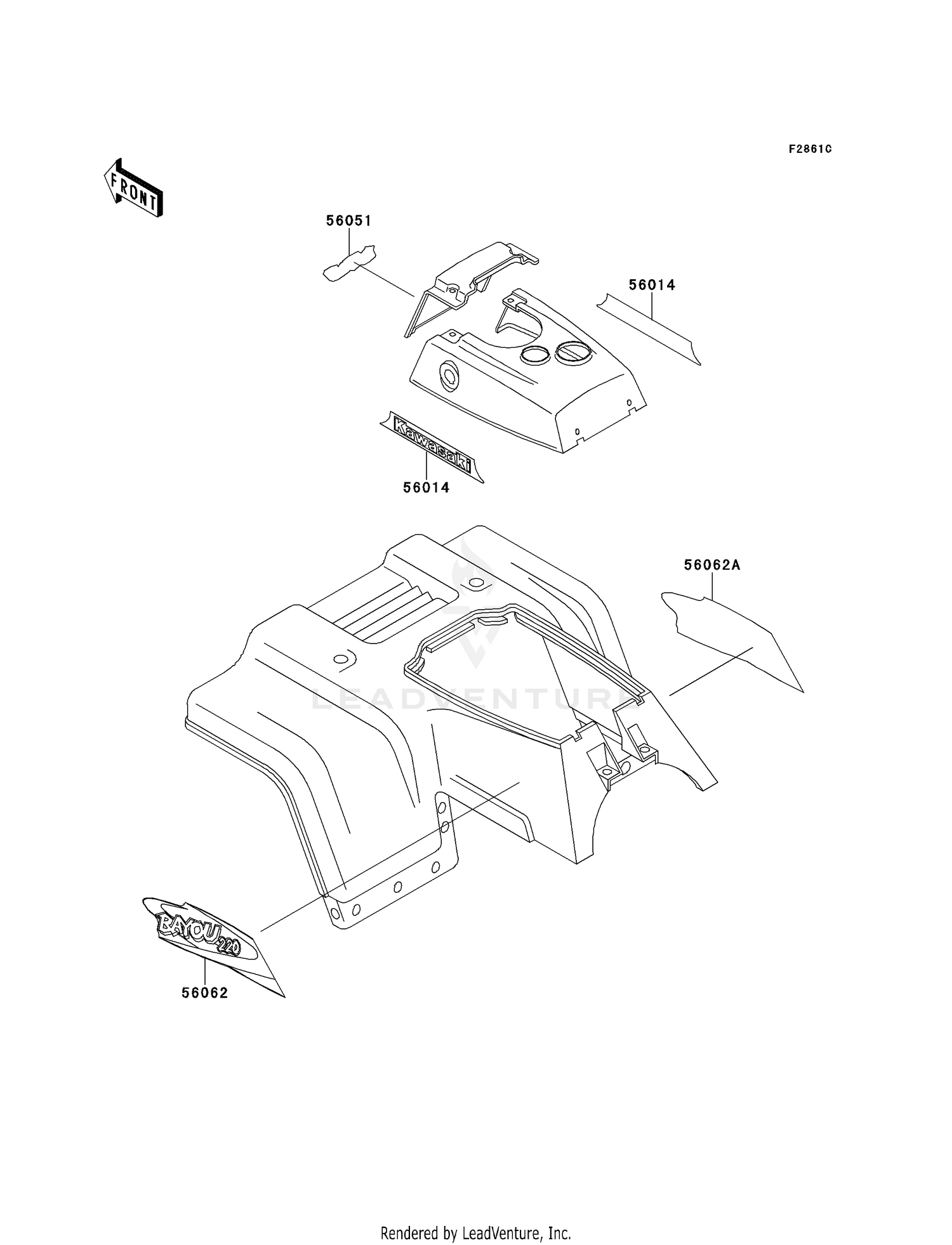 DECALS (RED)(KLF220-A11)