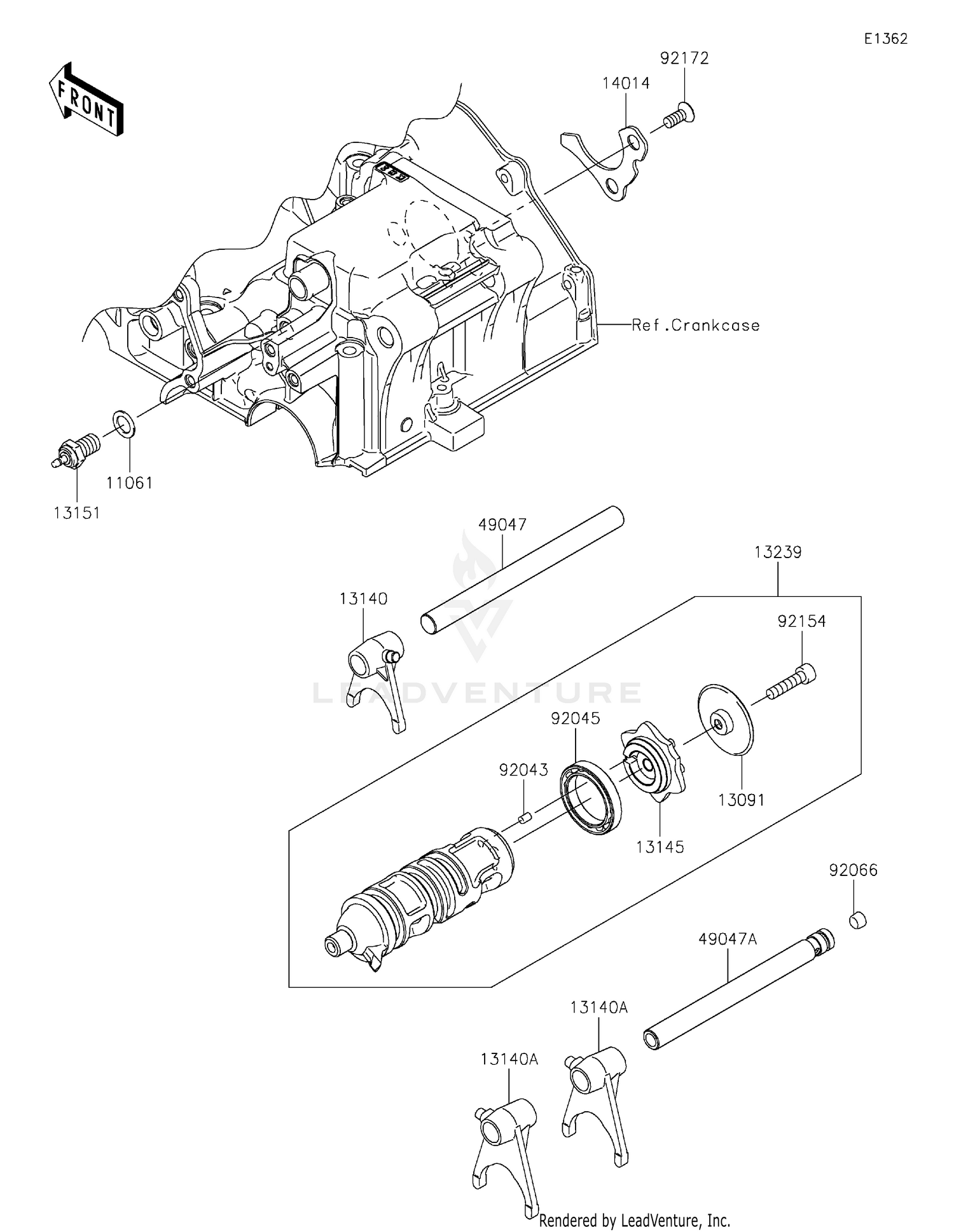 Gear Change Drum/Shift Fork(s)