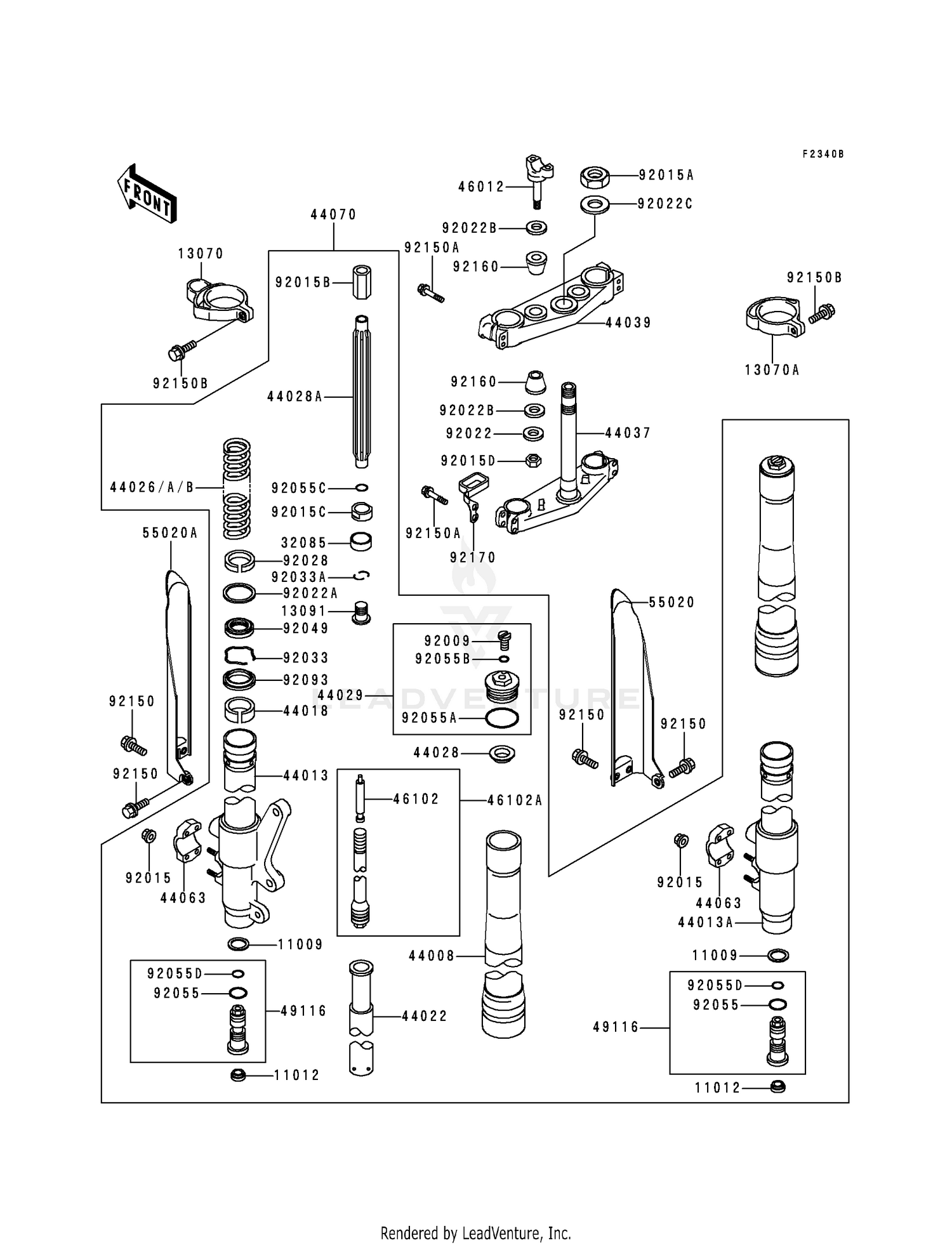 FRONT FORK (KX500-E8)