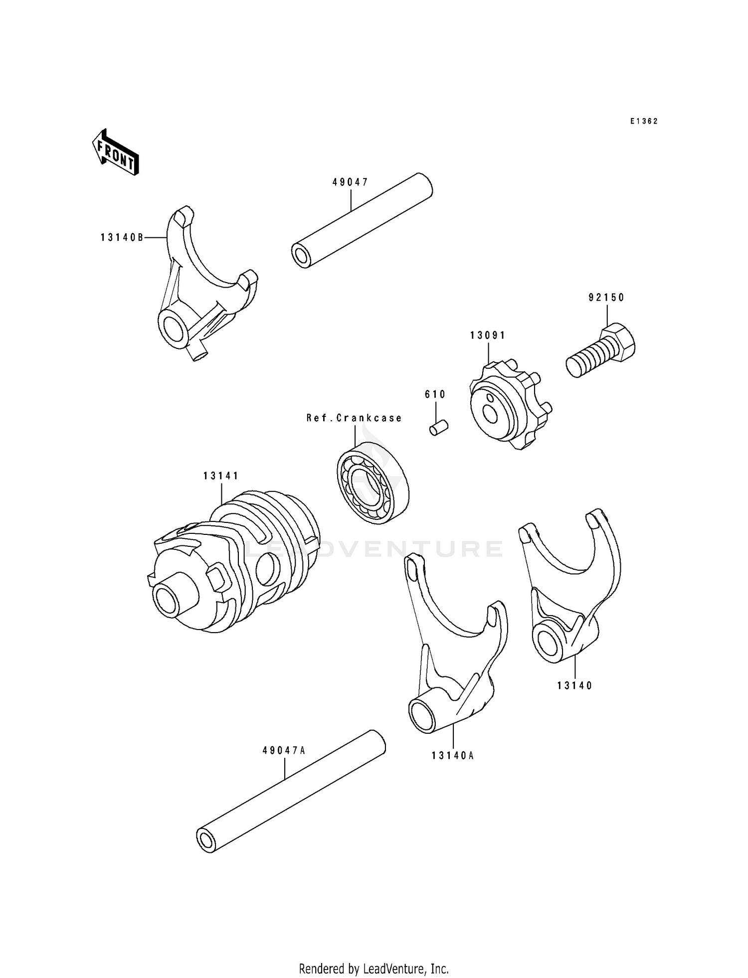 GEAR CHANGE DRUM/SHIFT FORK(S)