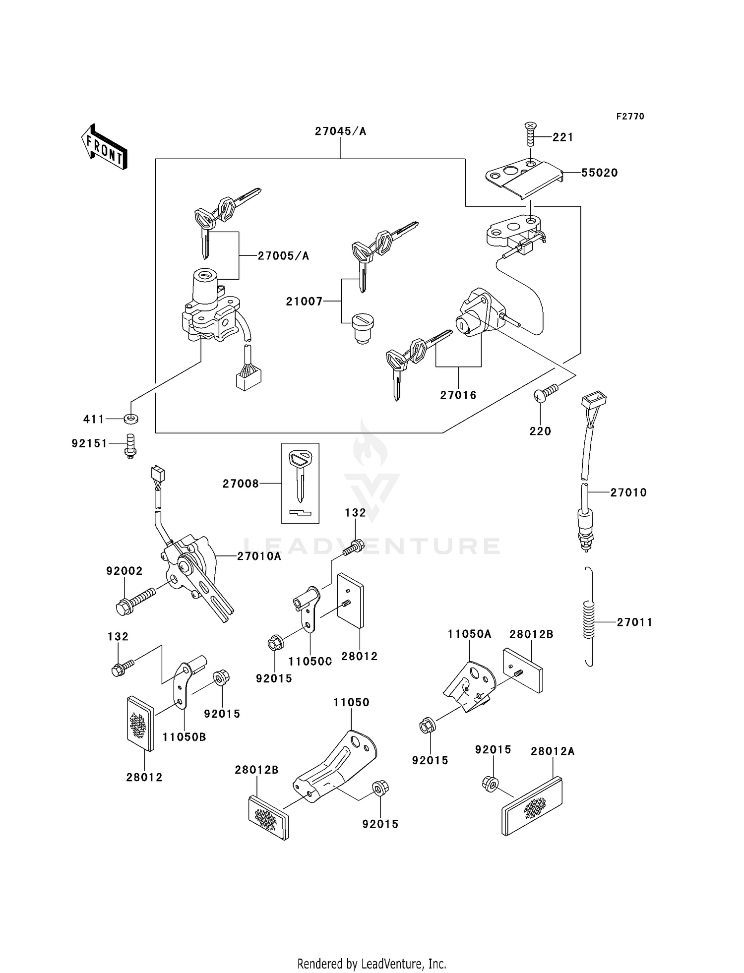 IGNITION SWITCH/LOCKS/REFLECTORS