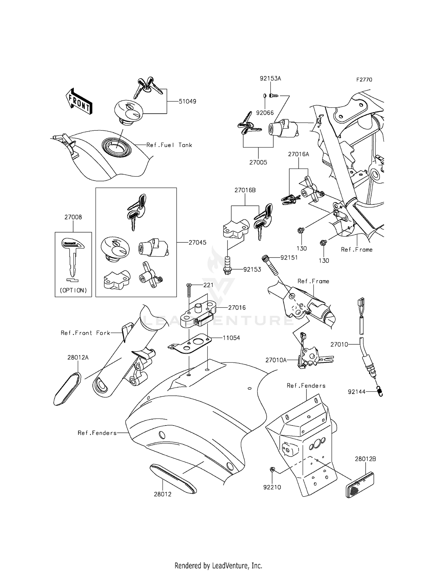 IGNITION SWITCH/LOCKS/REFLECTORS