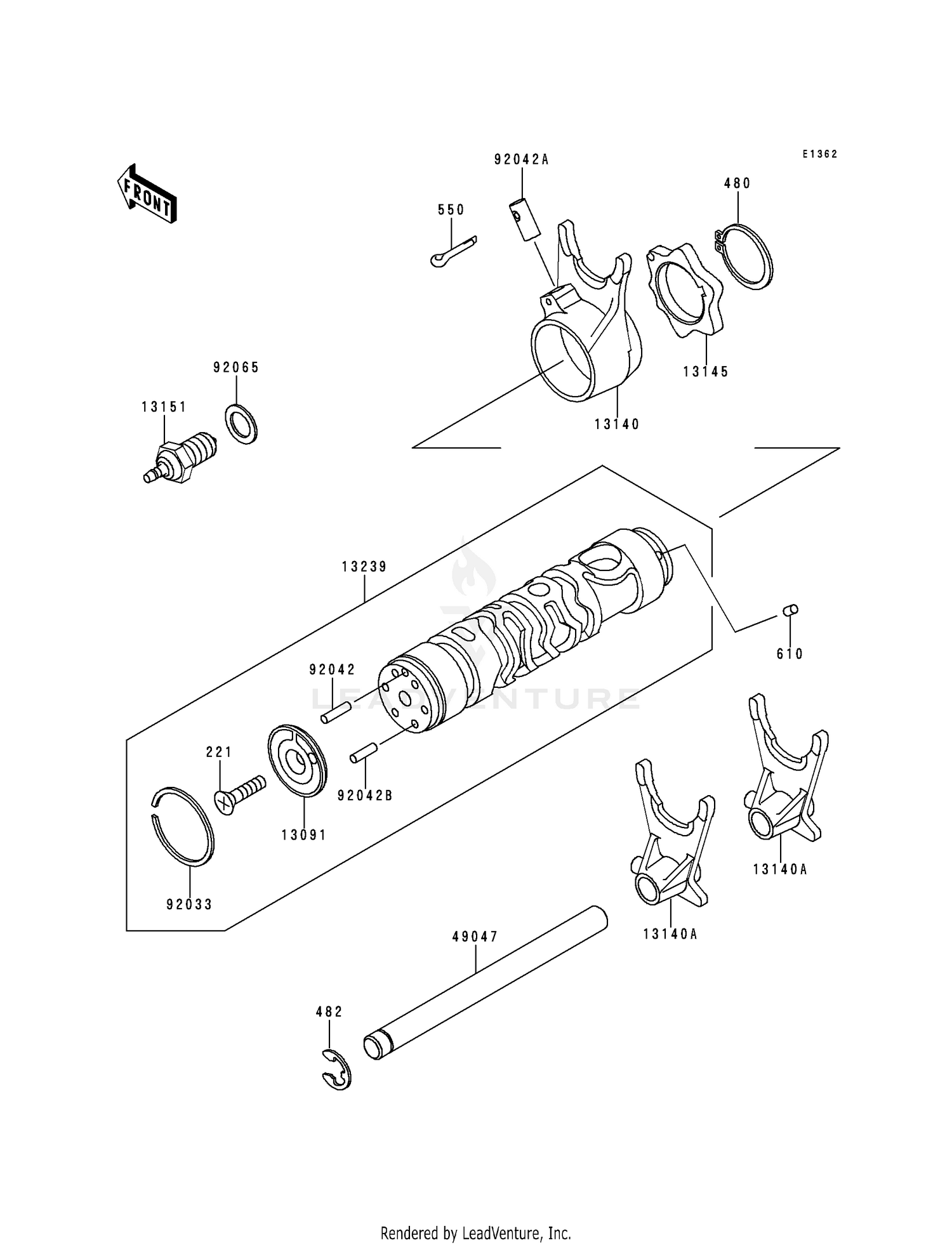 CHANGE DRUM/SHIFT FORK