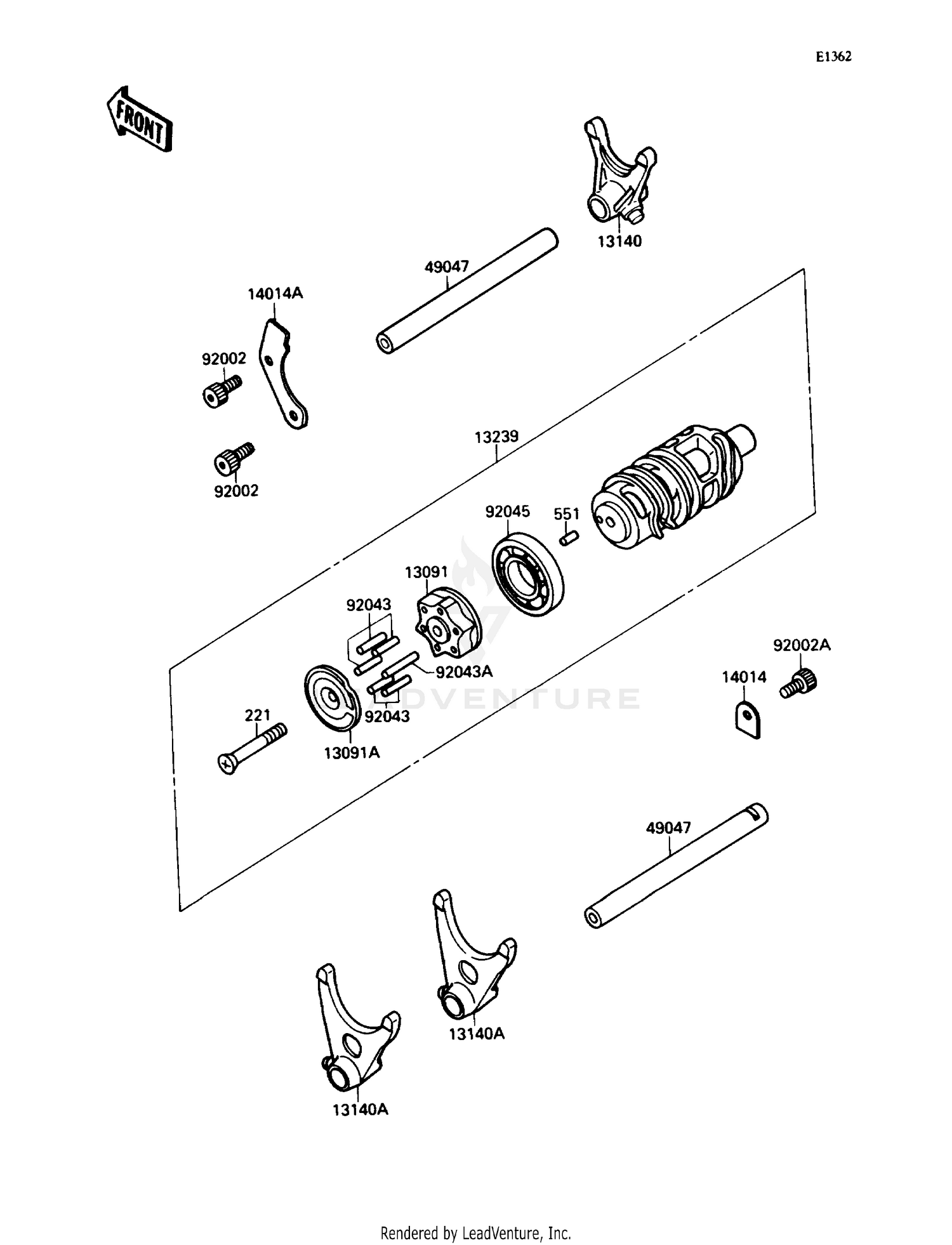 GEAR CHANGE DRUM/SHIFT FORK(S)