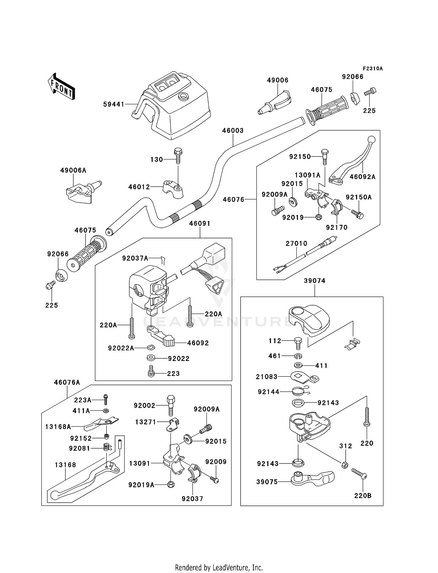 HANDLEBAR (KLF220-A13-A14)