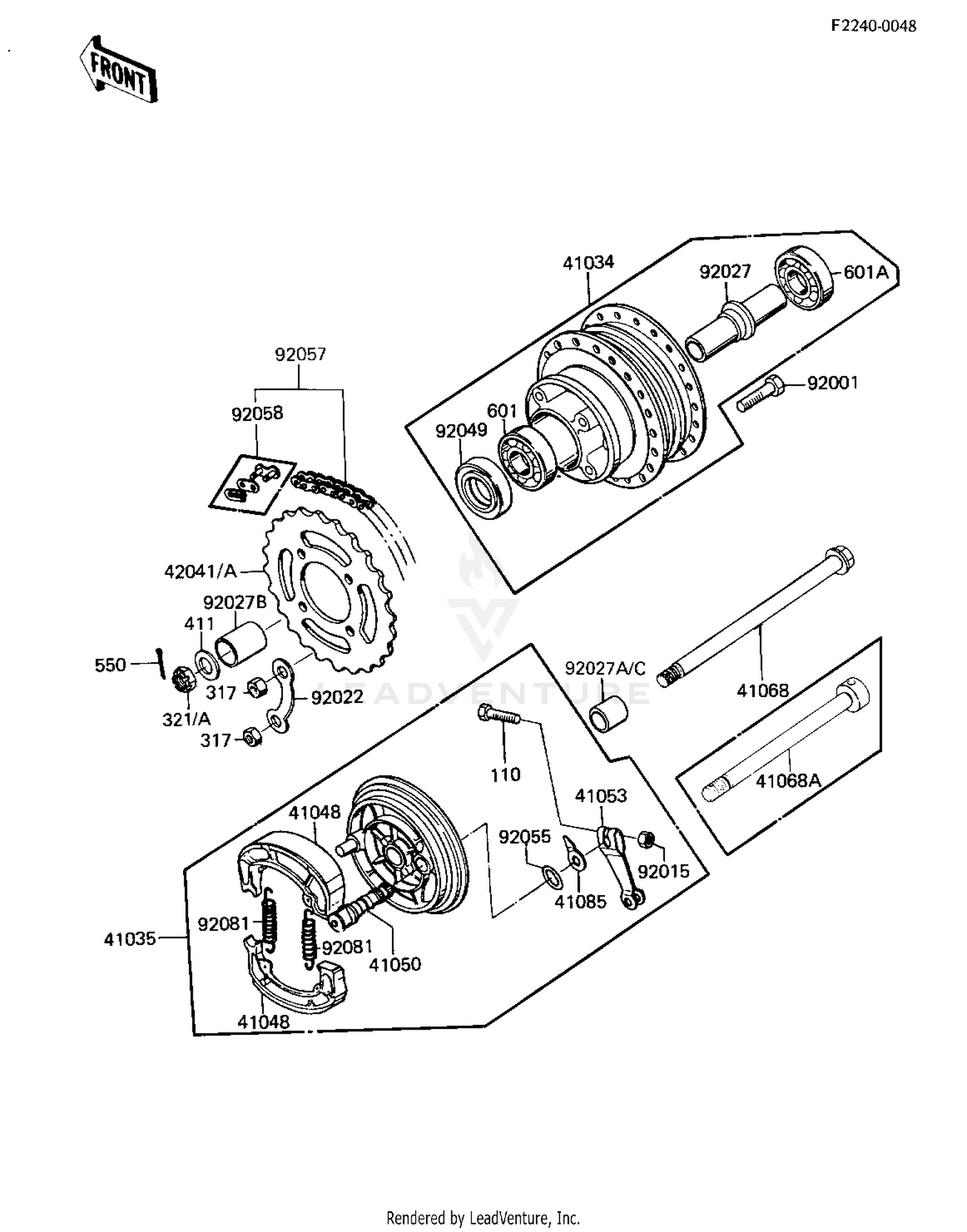 REAR HUB/BRAKE/CHAIN