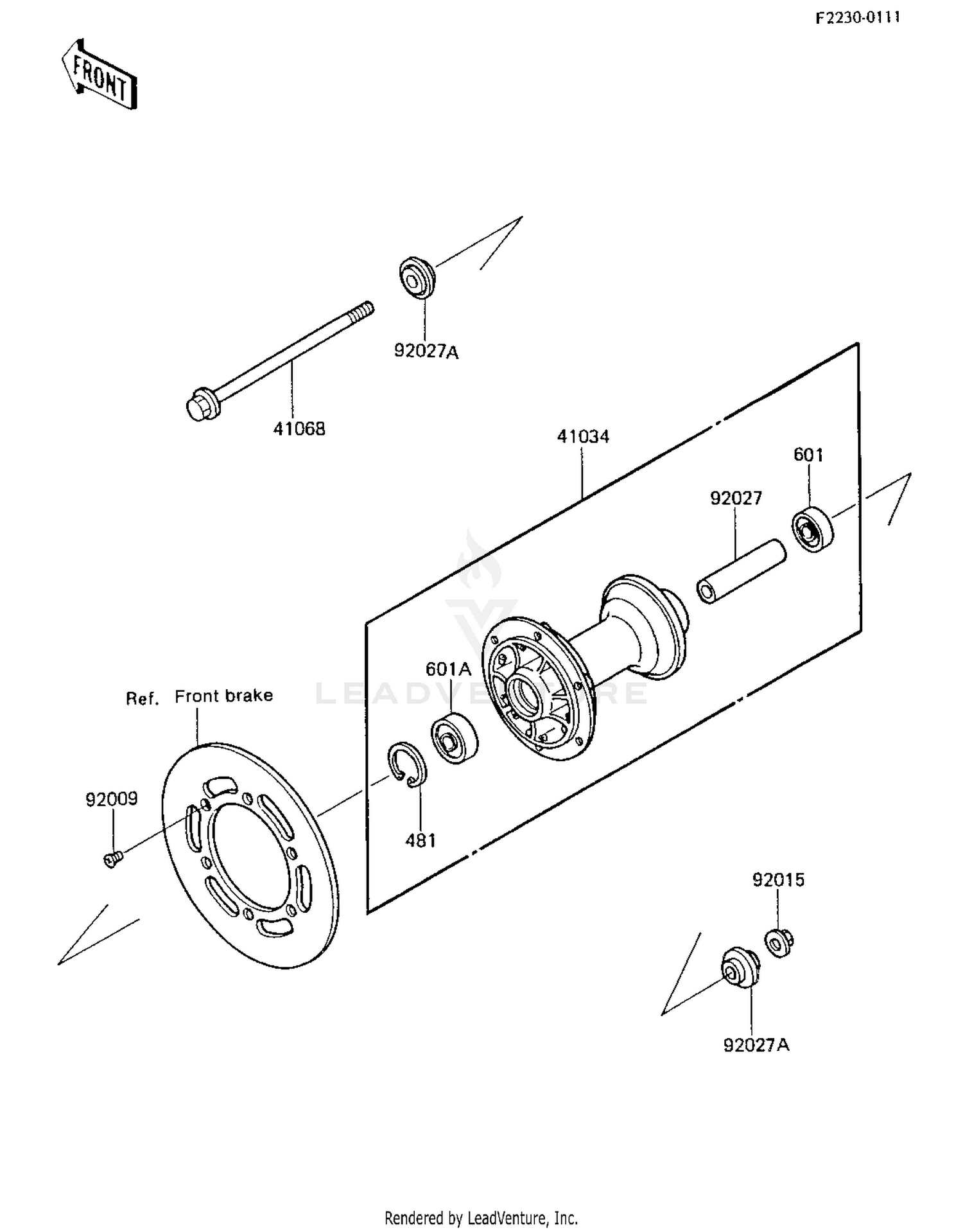 FRONT HUB ('85 KX80-E3)