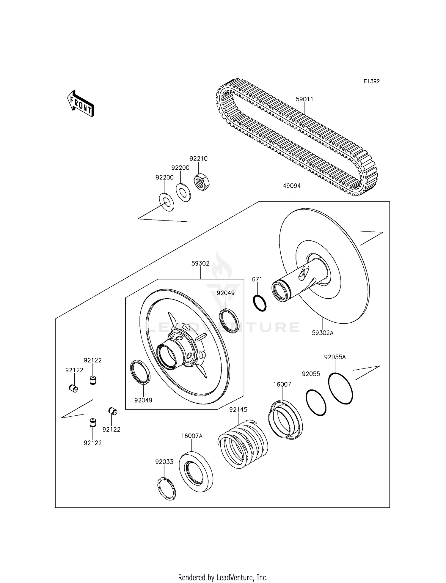 DRIVEN CONVERTER/DRIVE BELT
