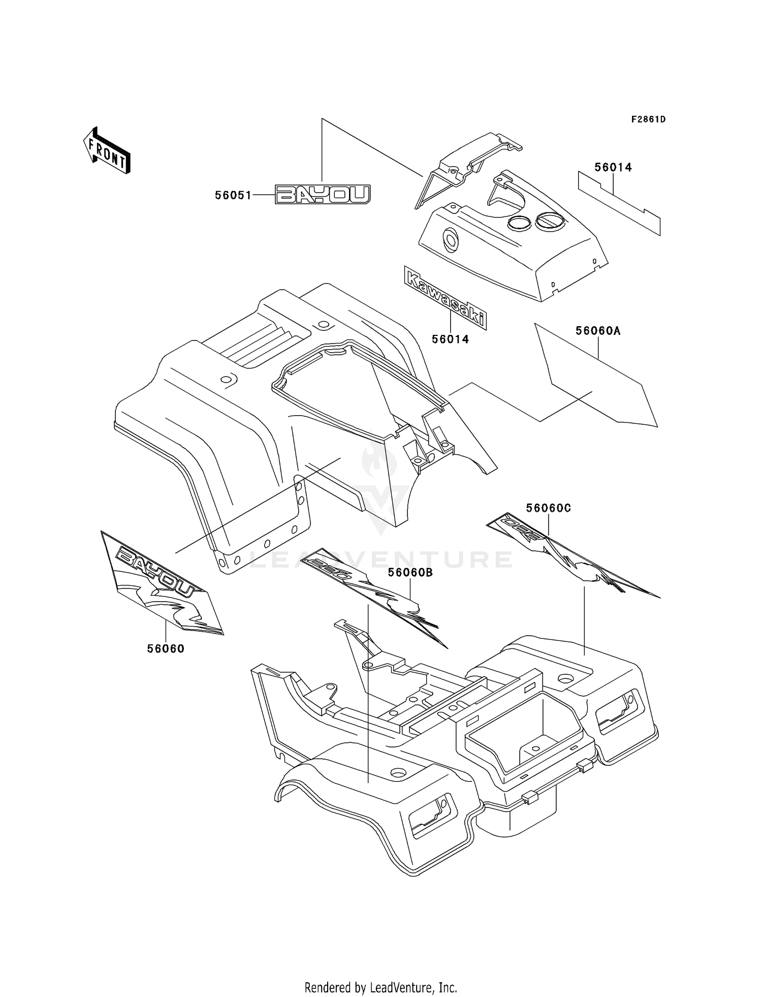 DECALS (GRAY)(KLF220-A7)
